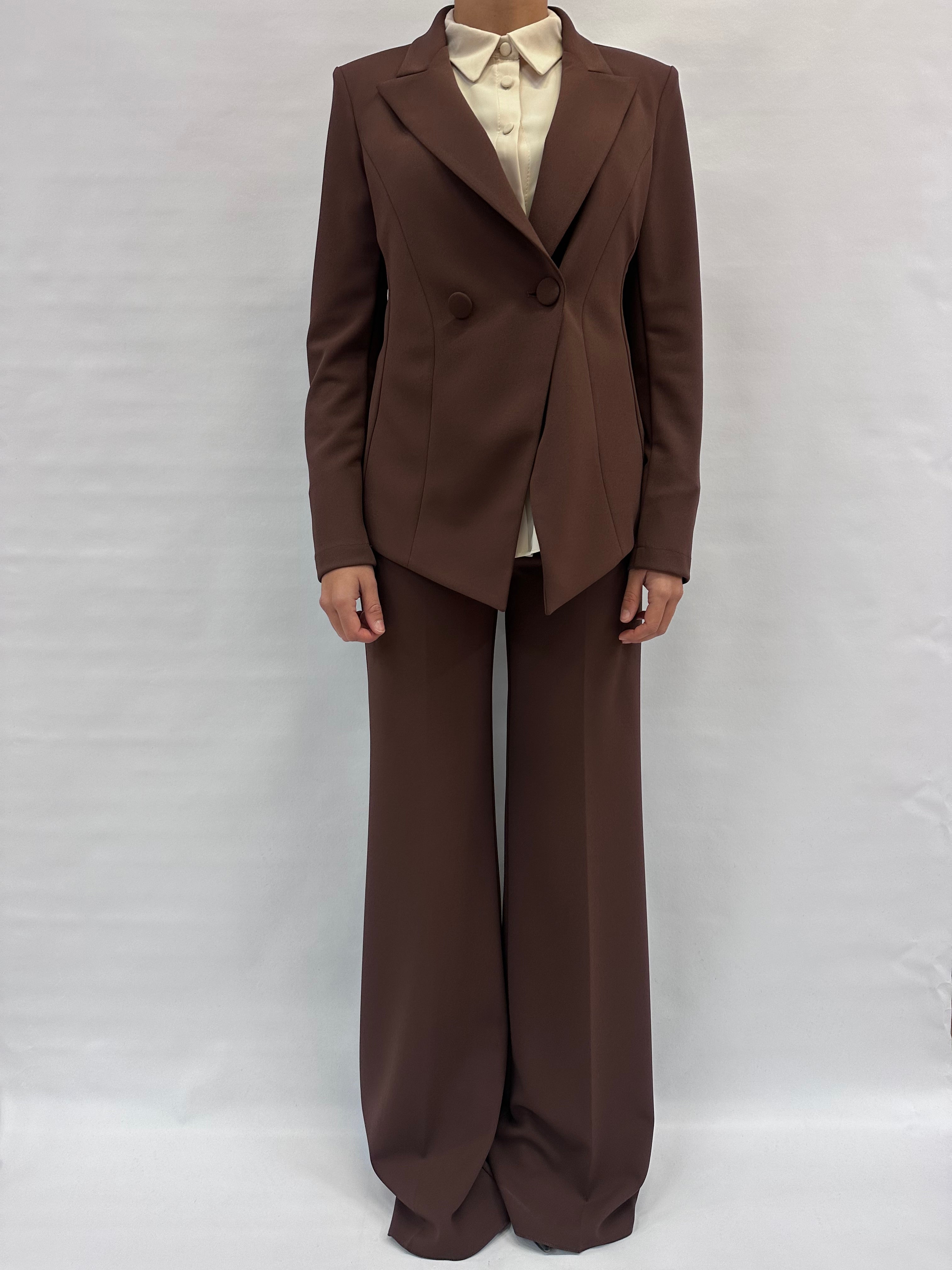 Giacca RINASCIMENTO in crêpe doppiopetto disponibile con due pantaloni coordinato - COD: CFC0125418003