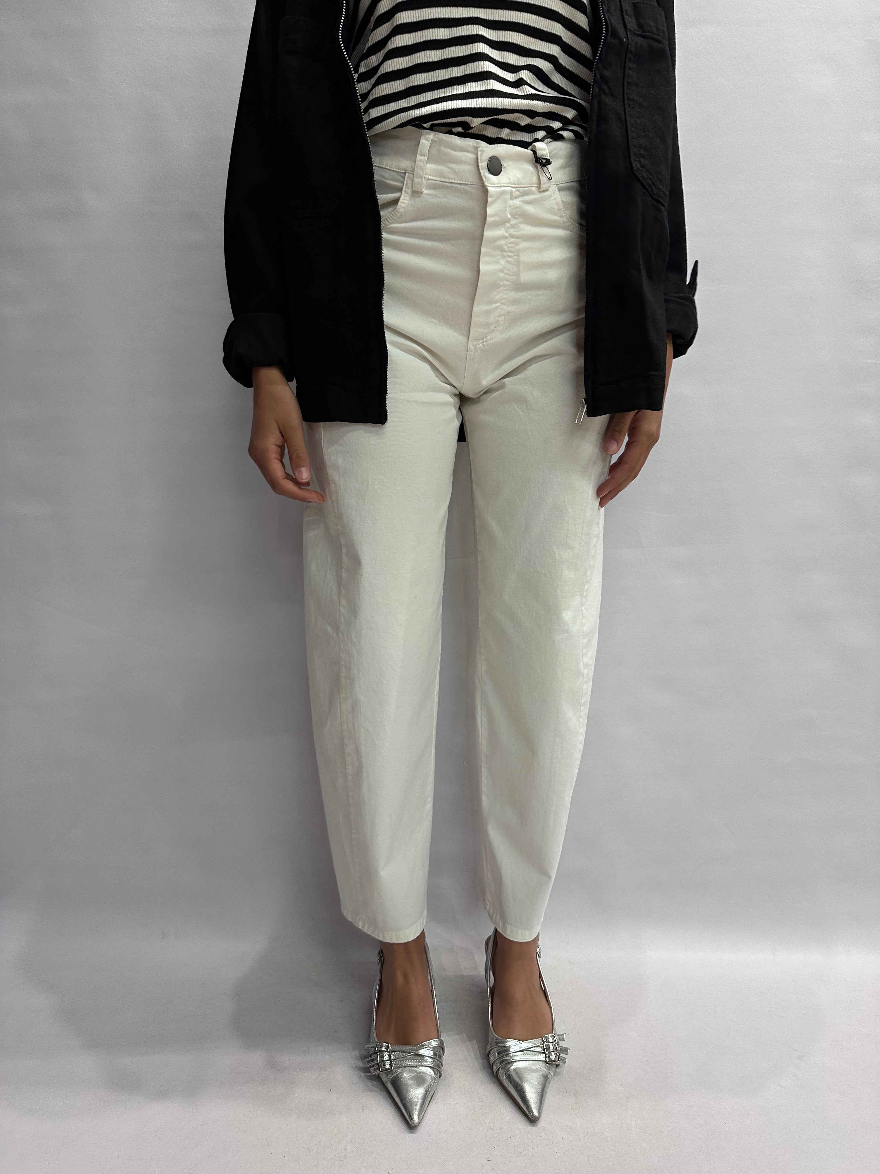 Pantalone TENSIONE IN linea ampia, leggermente arrotondata, fondo largo - COD: PA5533