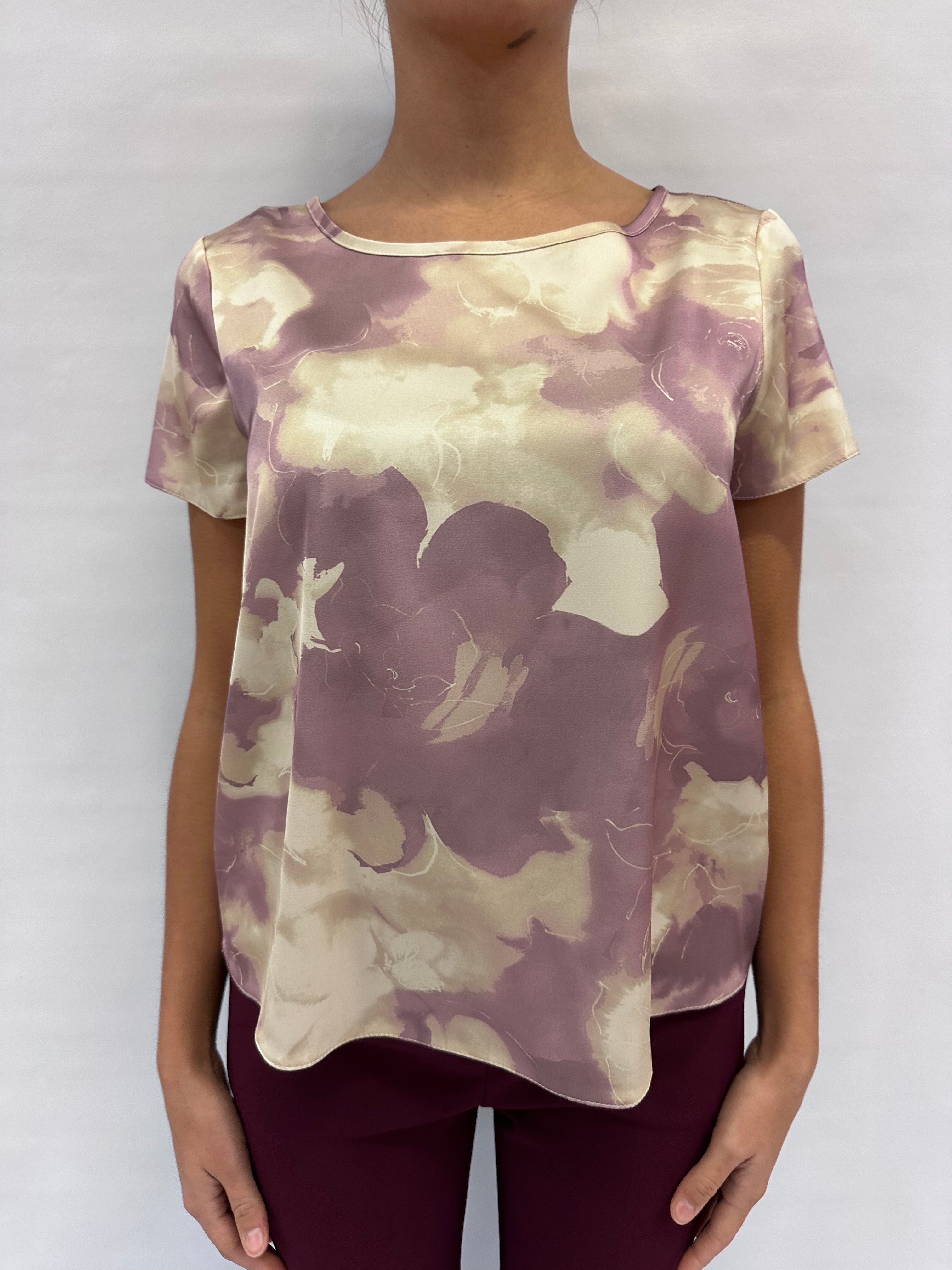 Camicia RINASCIMENTO manica corta trama floreale - Cod: CFC01252484003