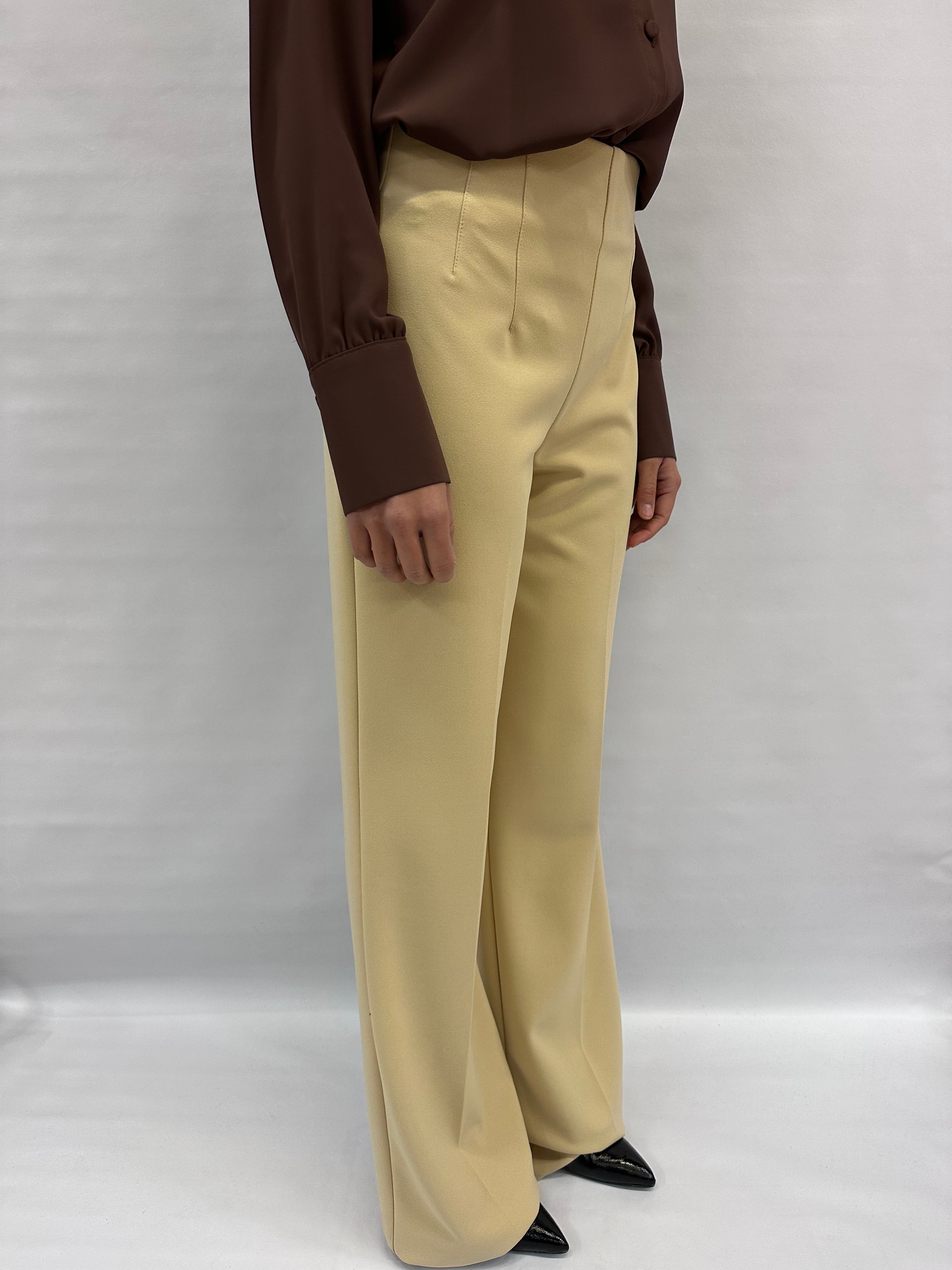 Pantalone RINASCIMENTO in crêpe a palazzo con pences disponibile anche con giacca in coordinato COD: CFC0125437003