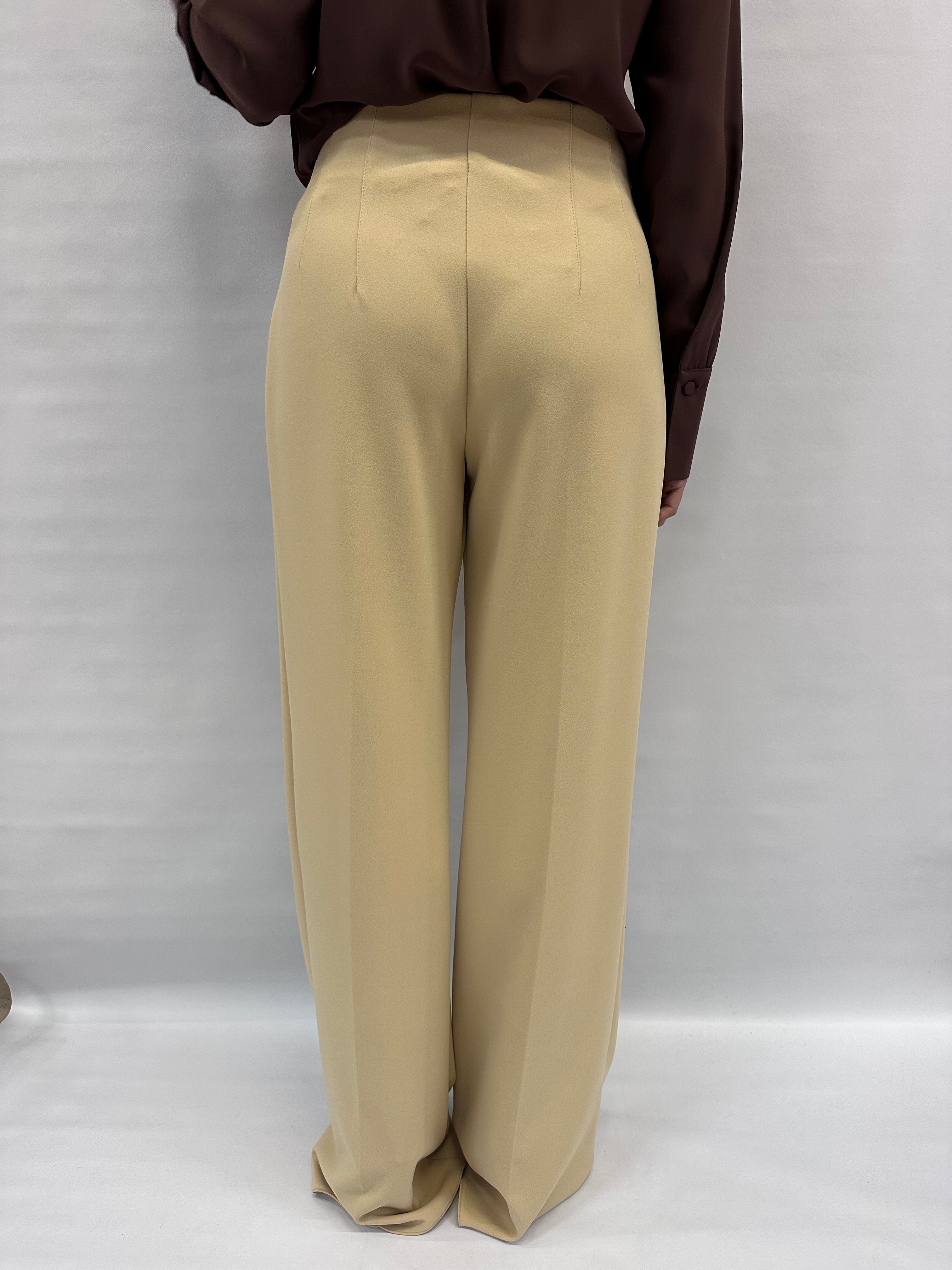 Pantalone RINASCIMENTO in crêpe a palazzo con pences disponibile anche con giacca in coordinato COD: CFC0125437003