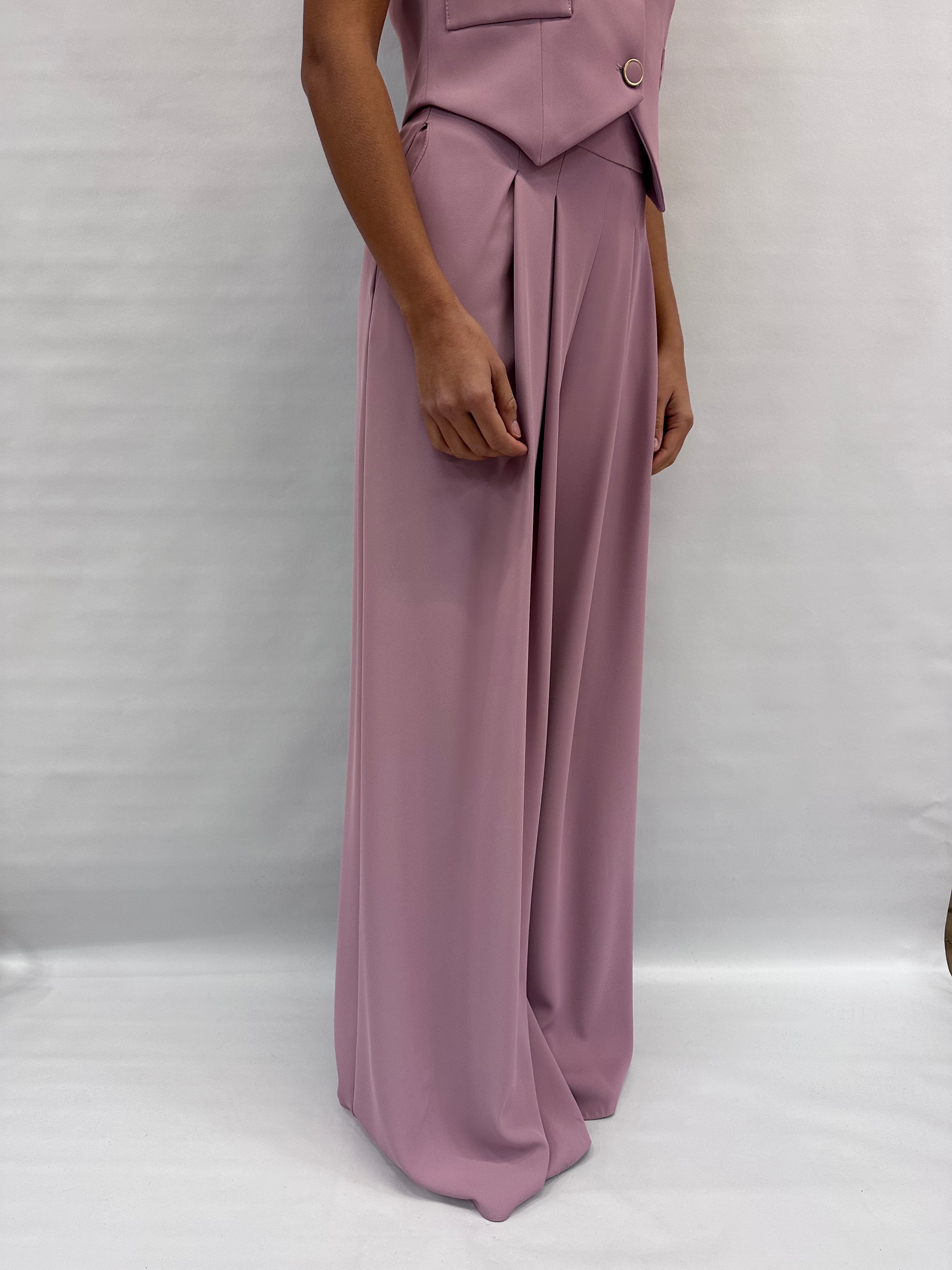 Pantalone RINASCIMENTO a palazzo con pences disponibile anche con gilet e giacca in coordinato COD: CFC0125495003