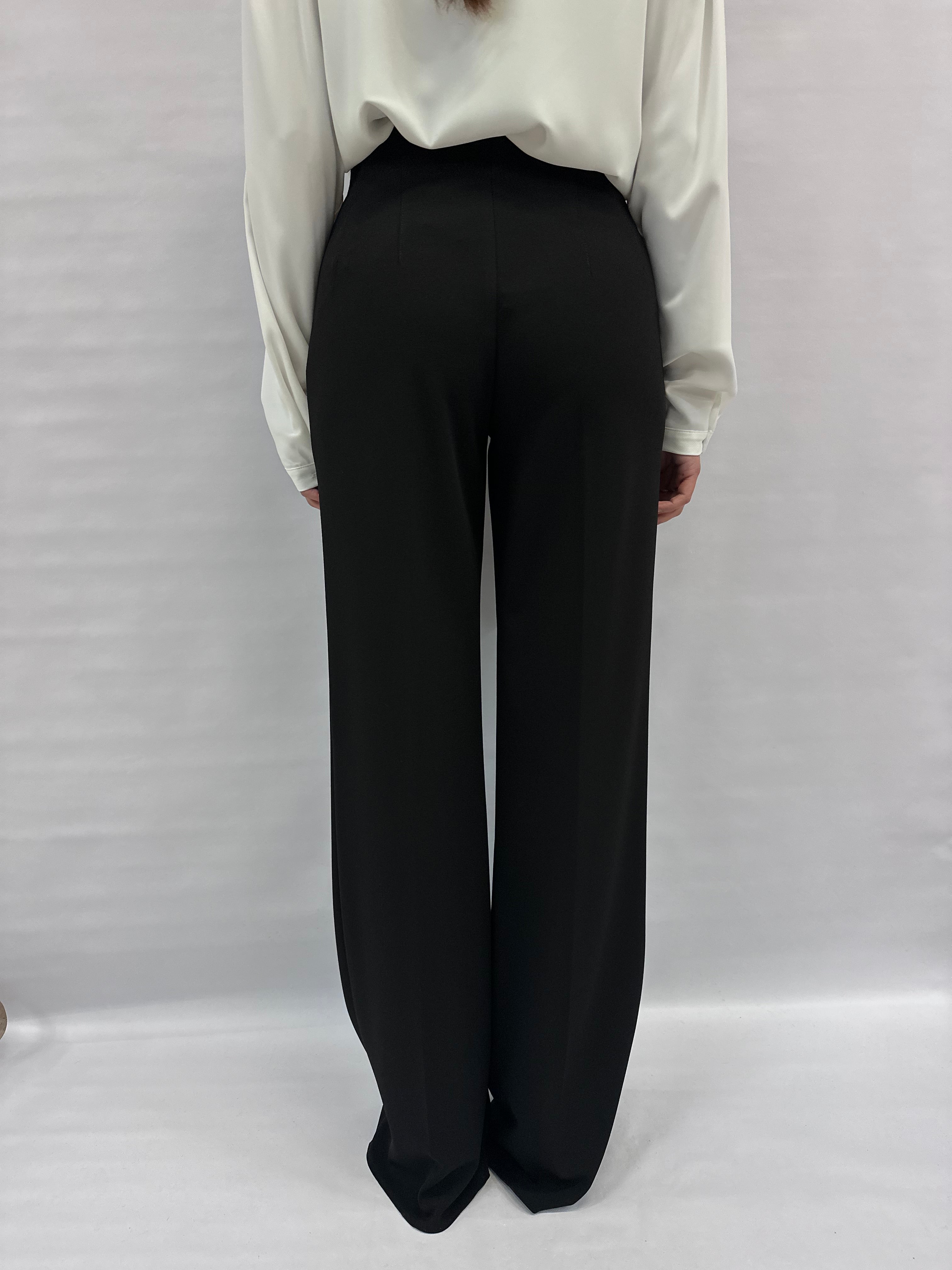 Pantalone RINASCIMENTO in tessuto fluido a palazzo a vita alta COD: CFC0125437003