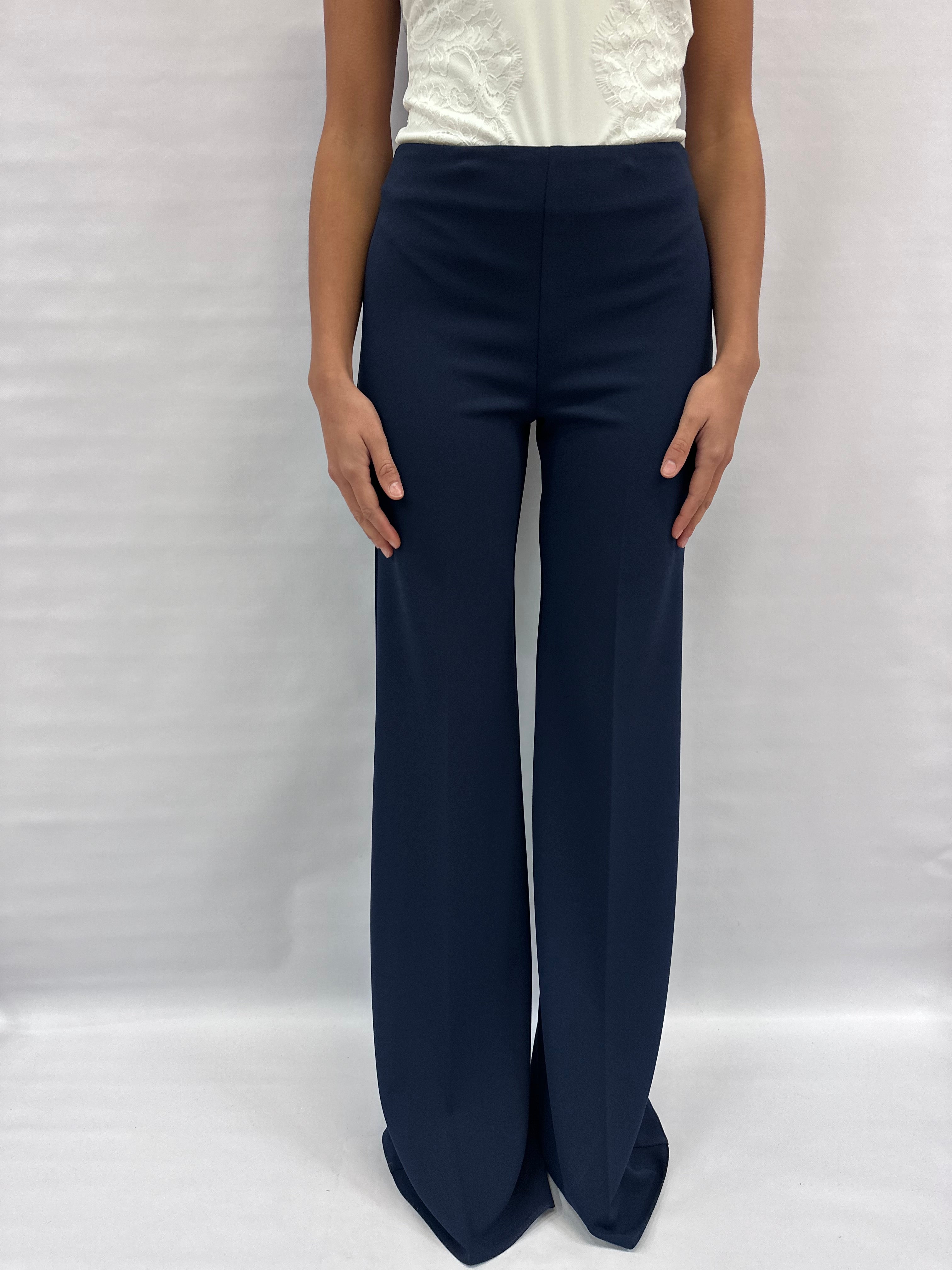 Pantalone RINASCIMENTO in crêpe a palazzo disponibile anche con giacca in coordinato COD: CFC0125424003