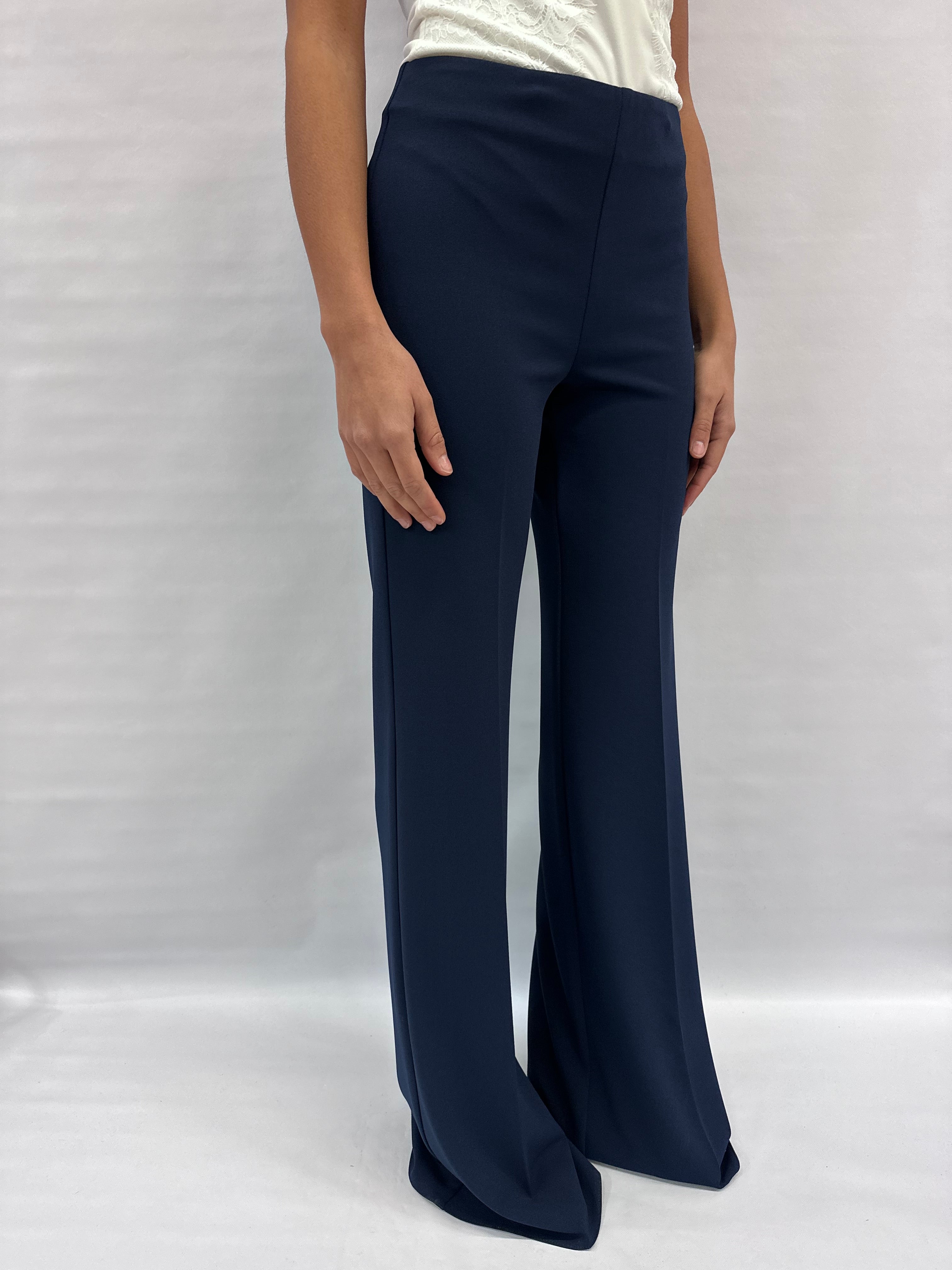 Pantalone RINASCIMENTO in crêpe a palazzo disponibile anche con giacca in coordinato COD: CFC0125424003