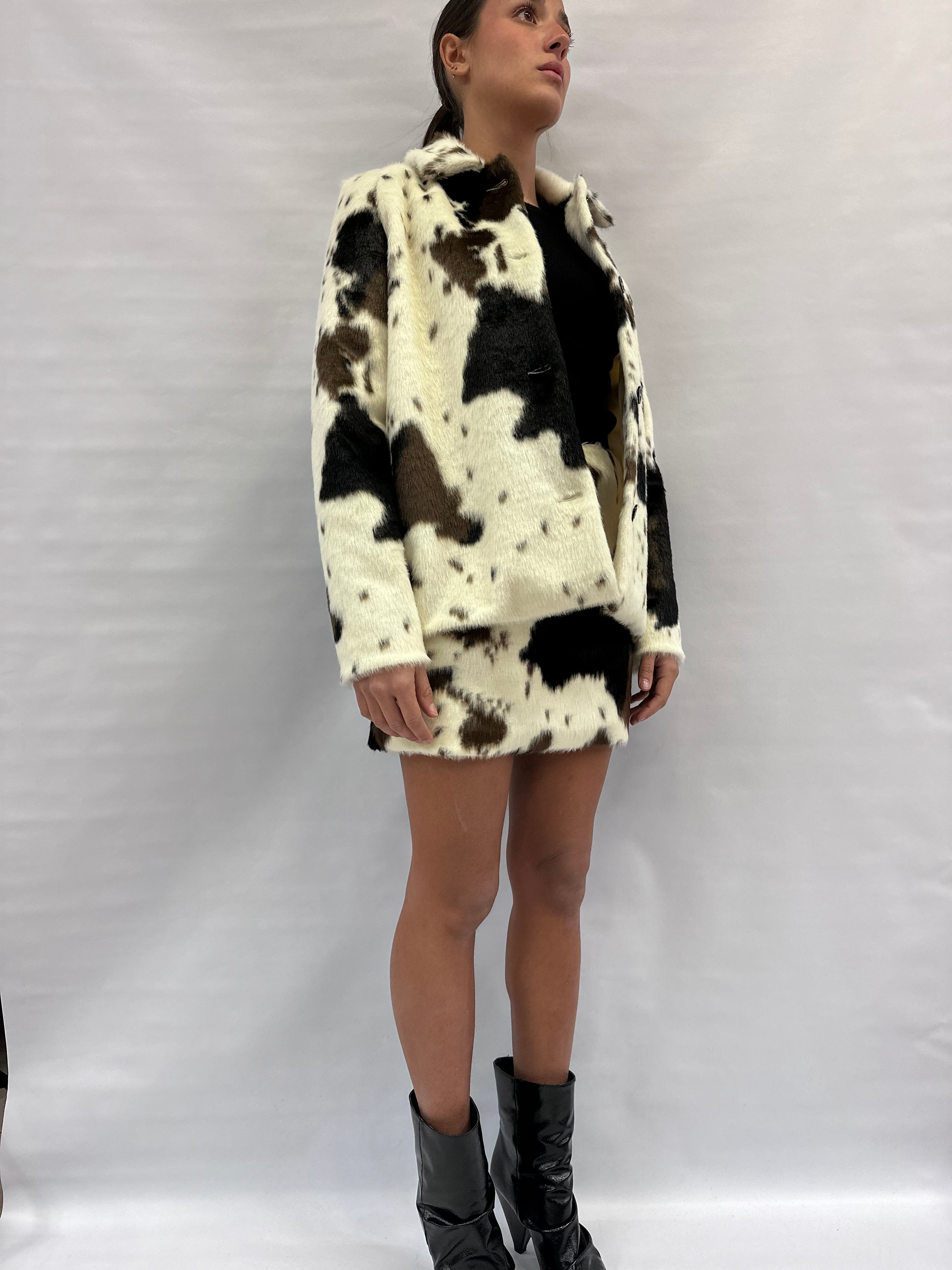 Giacca/Camiciona IMPERIAL effetto "Muccato" disponibile con gonna coordinato - COD: C9990060U