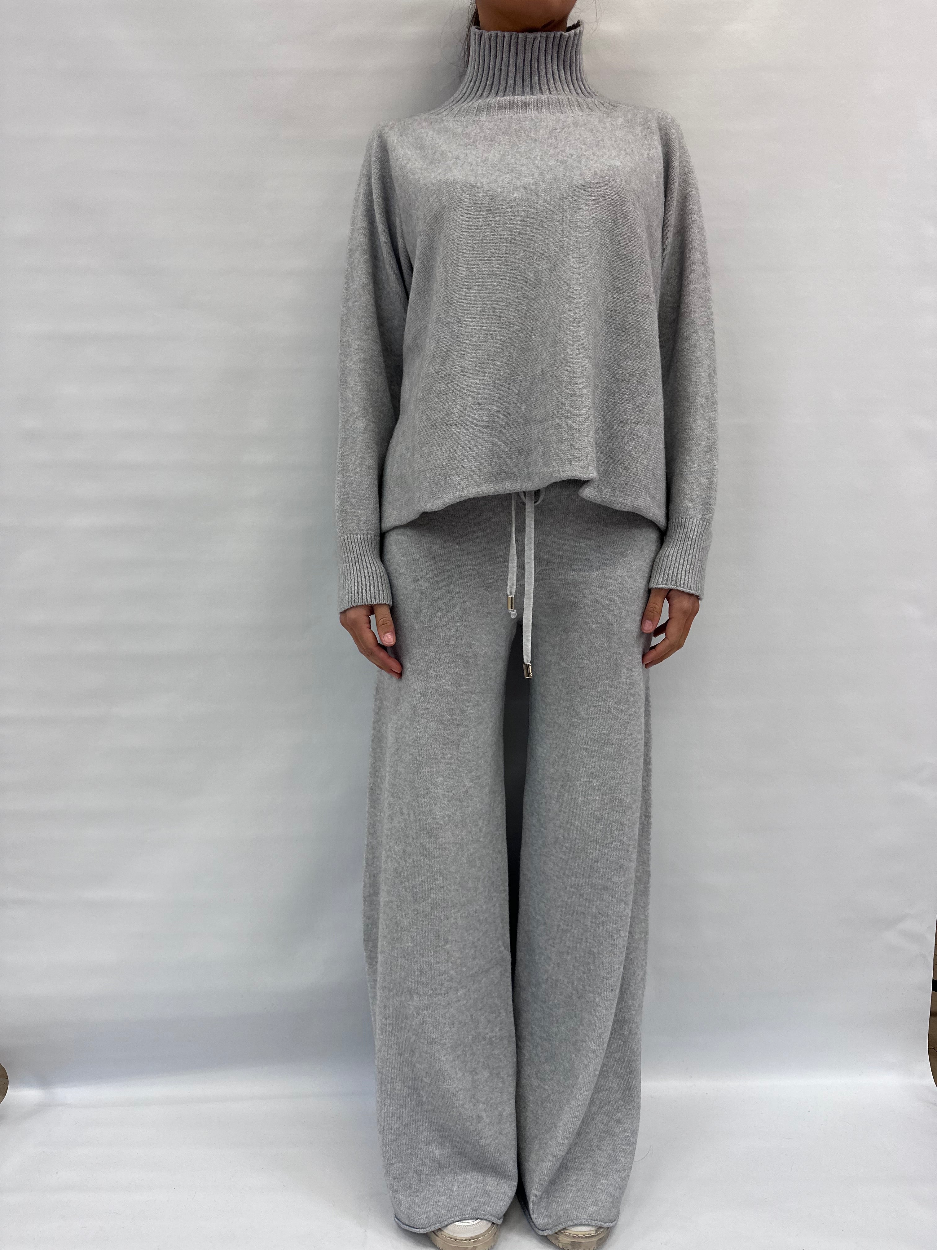 Pantalone BLUEJOINT in maglia a palazzo disponibile anche con maglia in coordinato COD: 370176