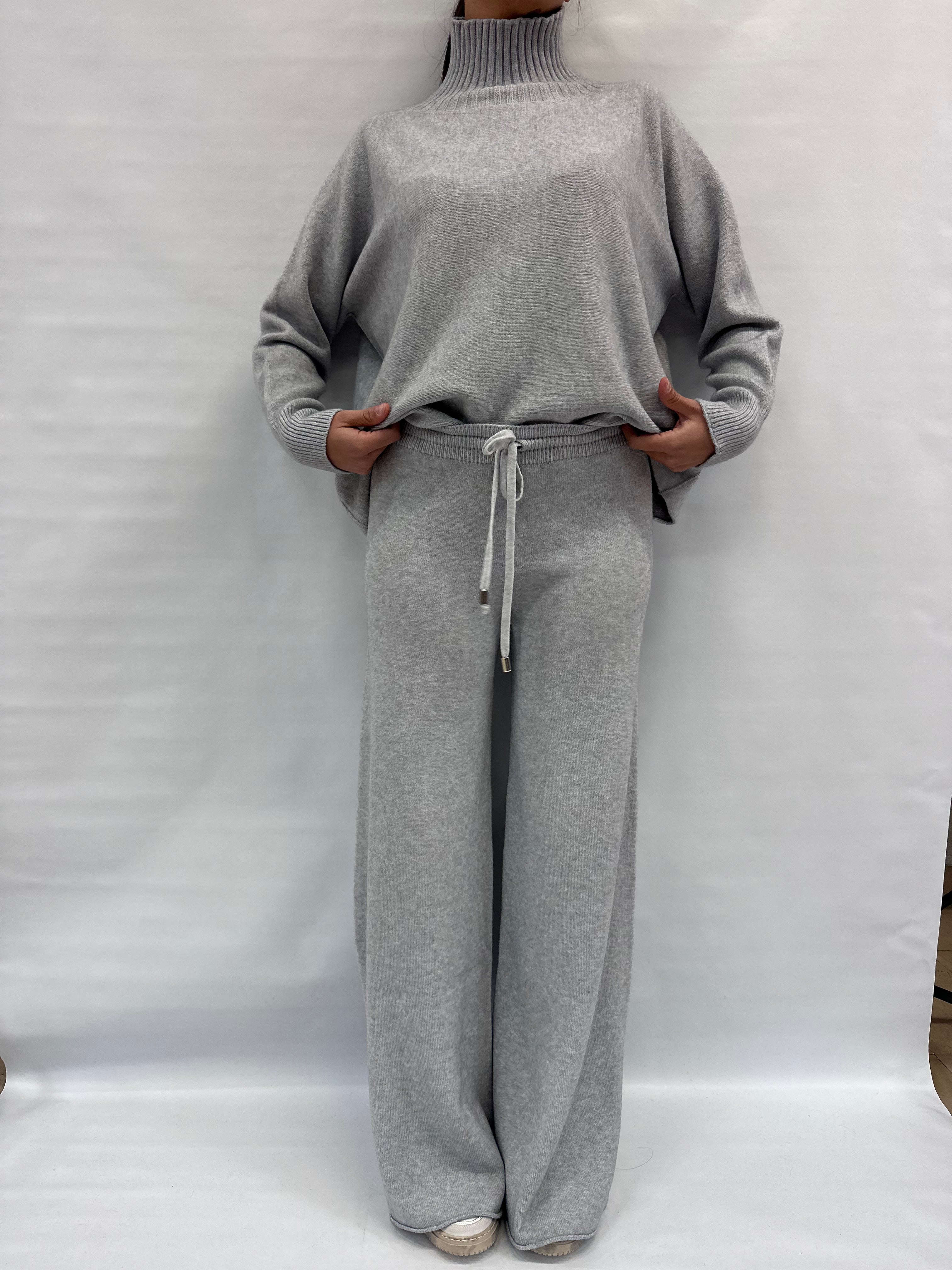 Pantalone BLUEJOINT in maglia a palazzo disponibile anche con maglia in coordinato COD: 370176