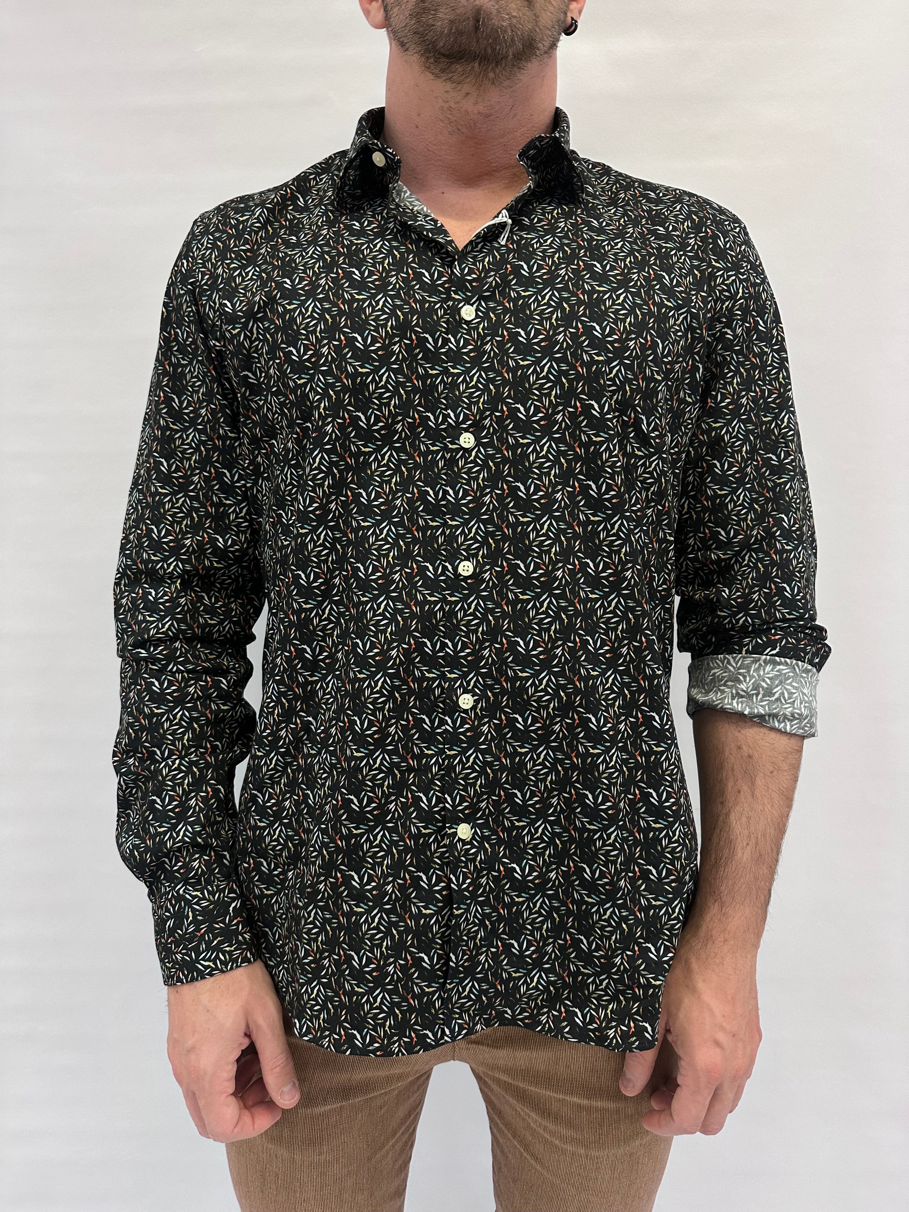 Camicia XAGON MAN trama foglioline - Cod: 24309030