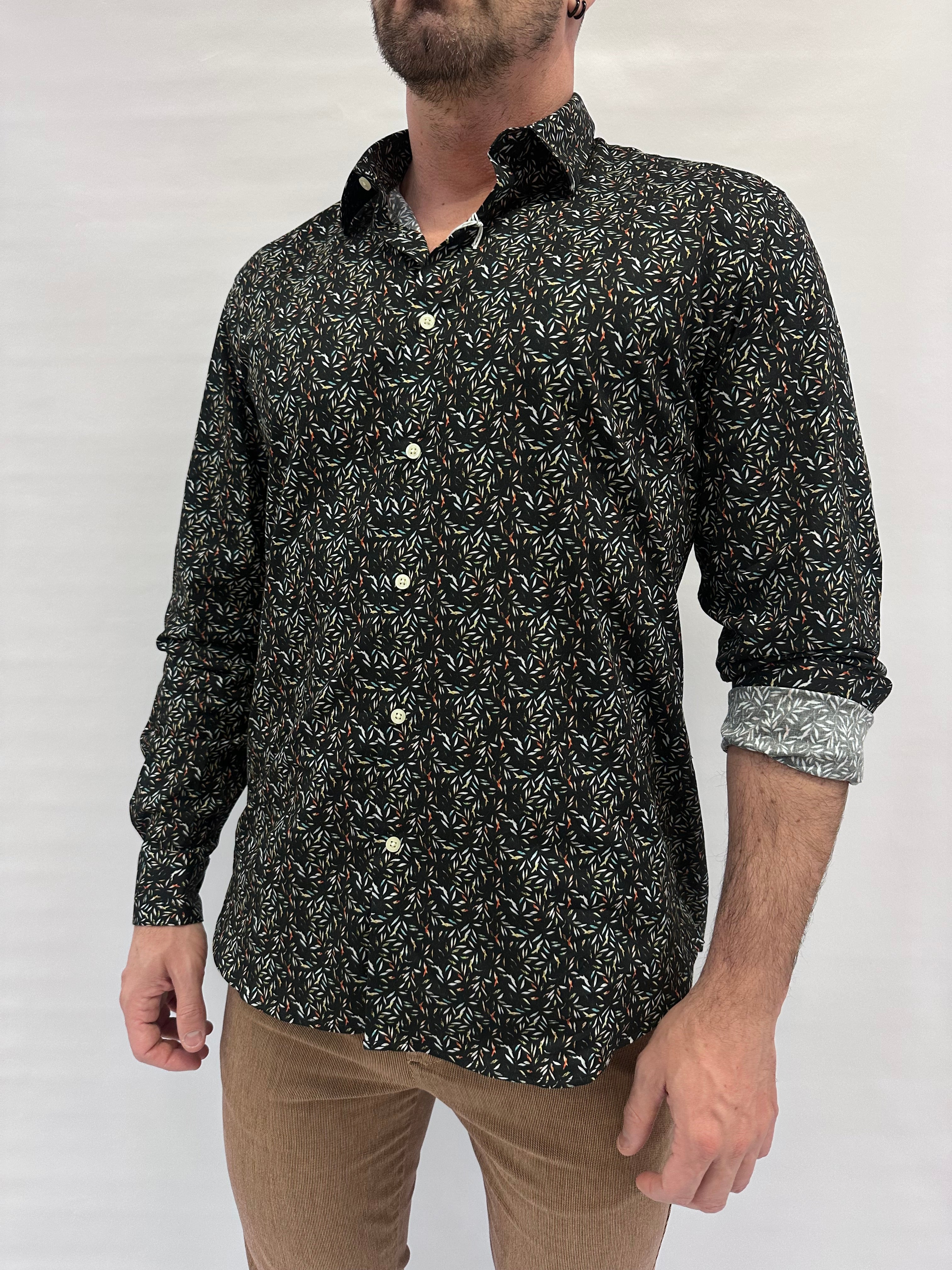 Camicia XAGON MAN trama foglioline - Cod: 24309030