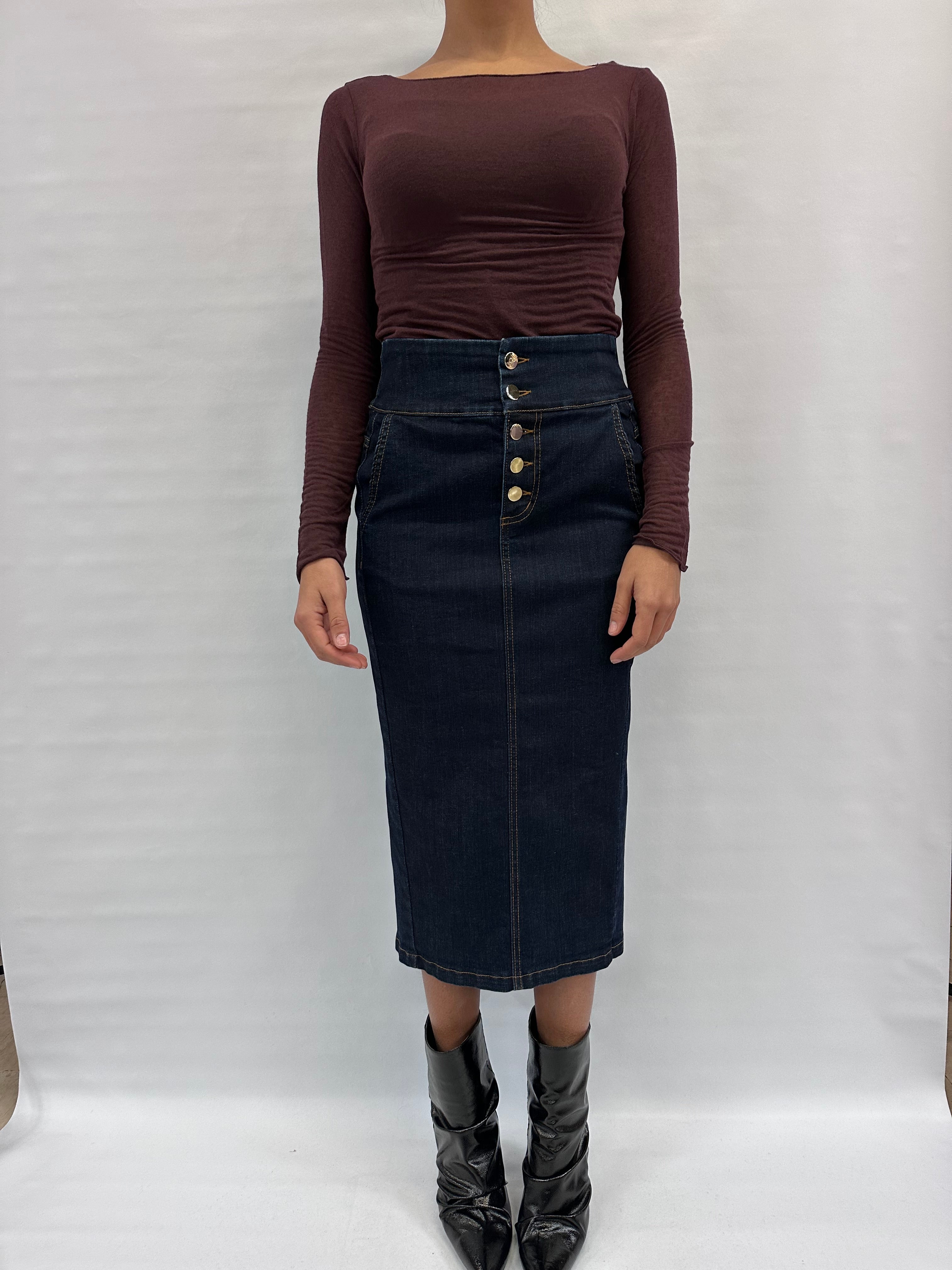 Coordinato RINASCIMENTO composto da gonna e giubbino in Jeans - Cod: CFC124962003 e CFC0124971003