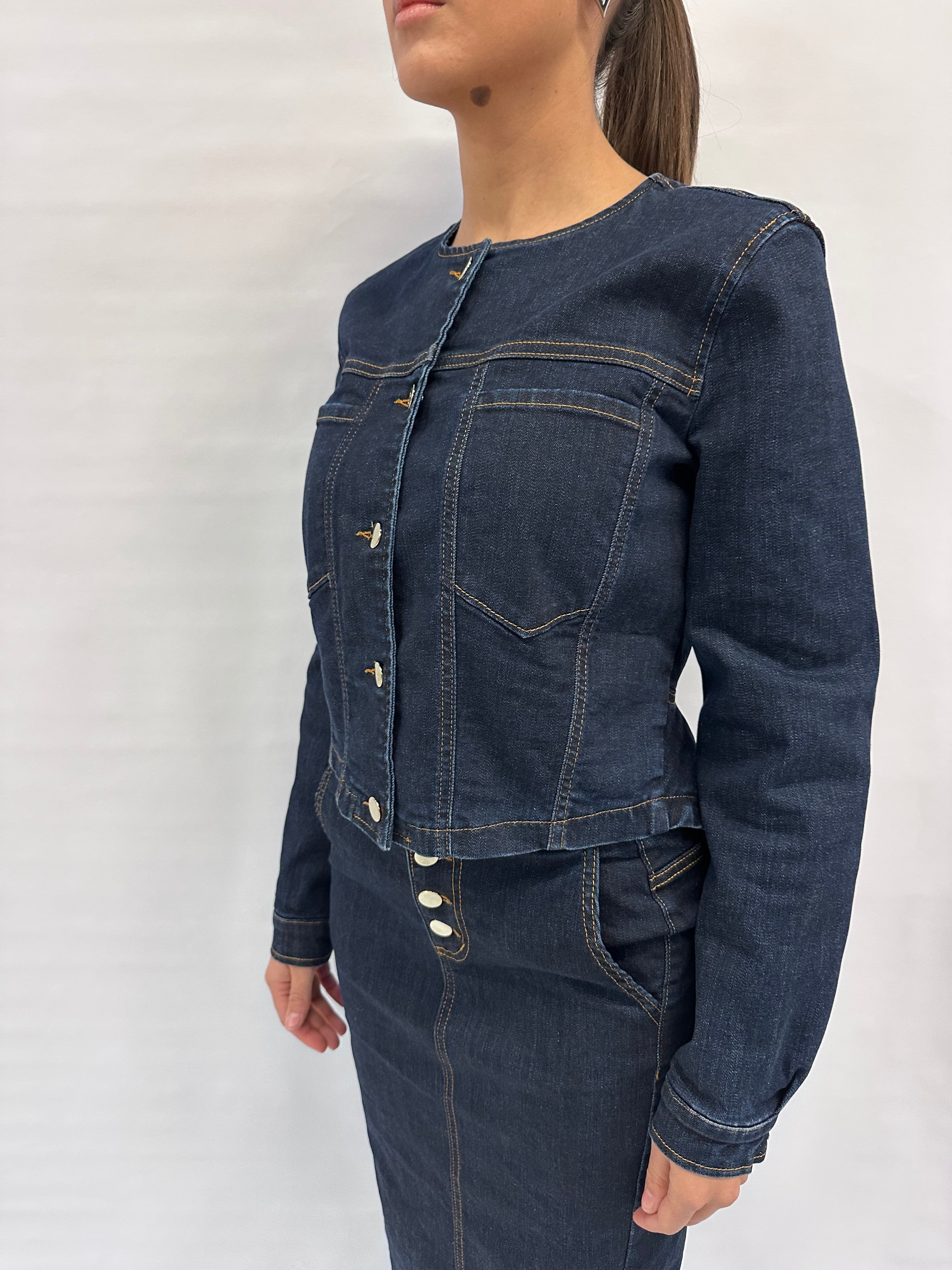 Giubbino RINASCIMENTO in Jeans disponibile anche con gonna in coordinato - COD: CFC124962003