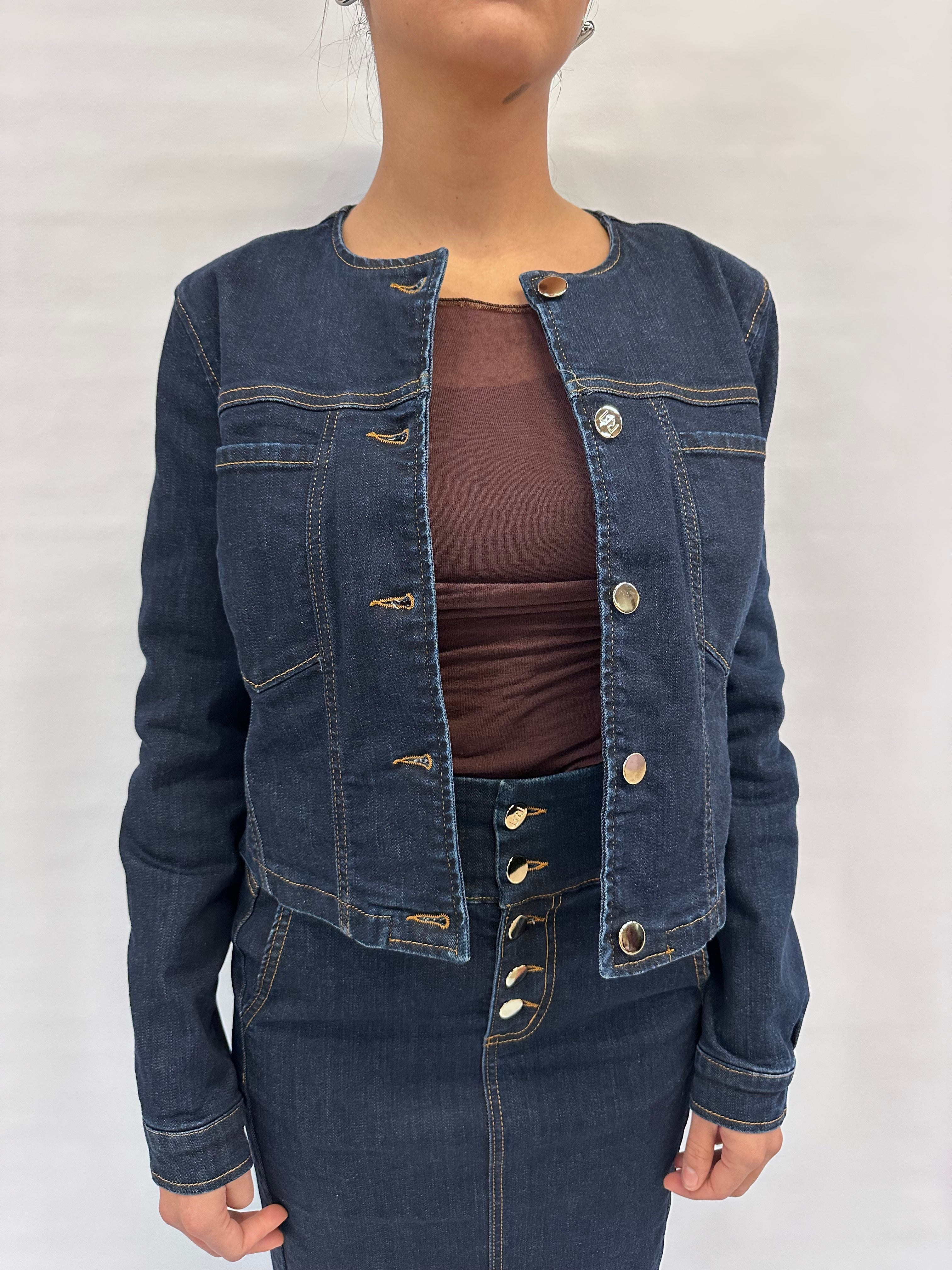 Giubbino RINASCIMENTO in Jeans disponibile anche con gonna in coordinato - COD: CFC124962003