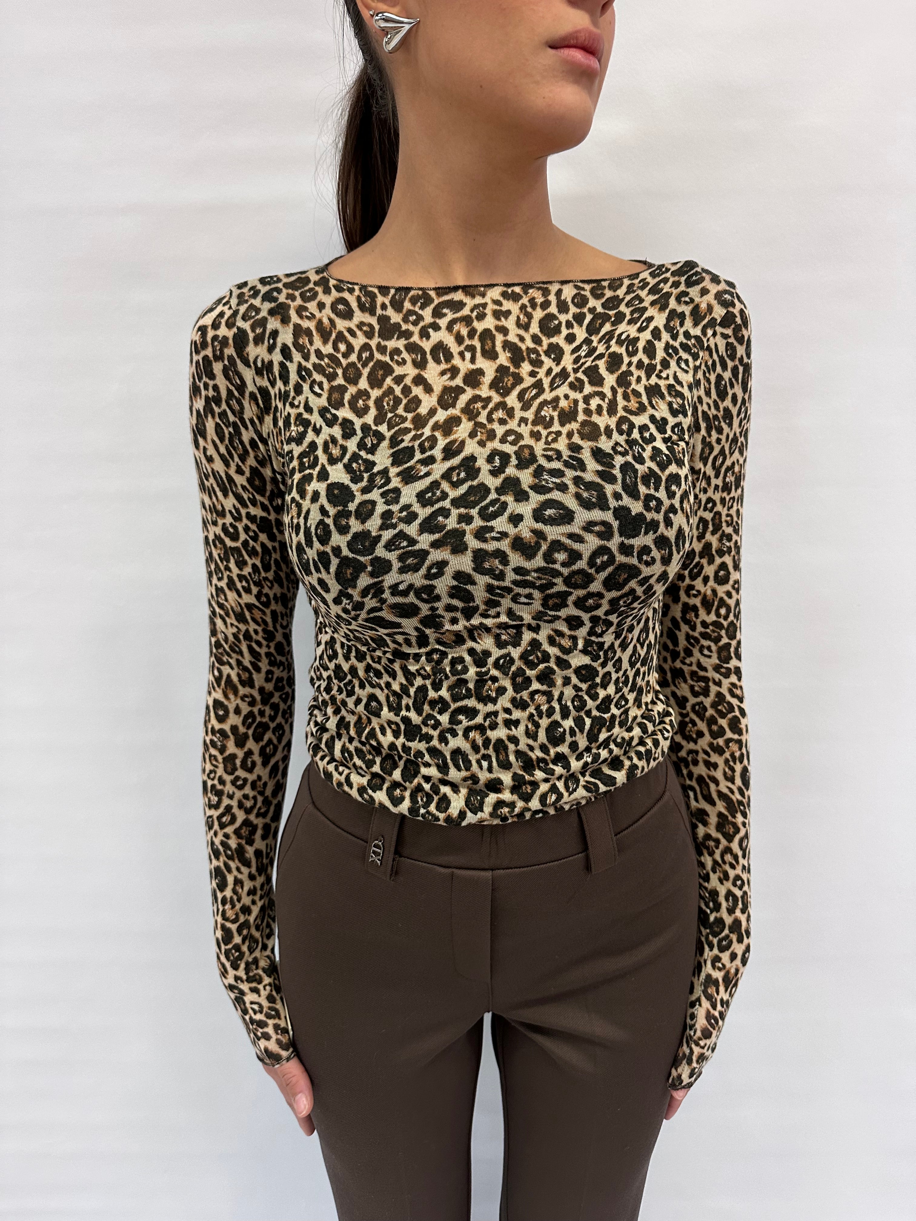 Maglia TENSIONE IN maculata in viscosa con Cashmere , COD: 100SMAI25