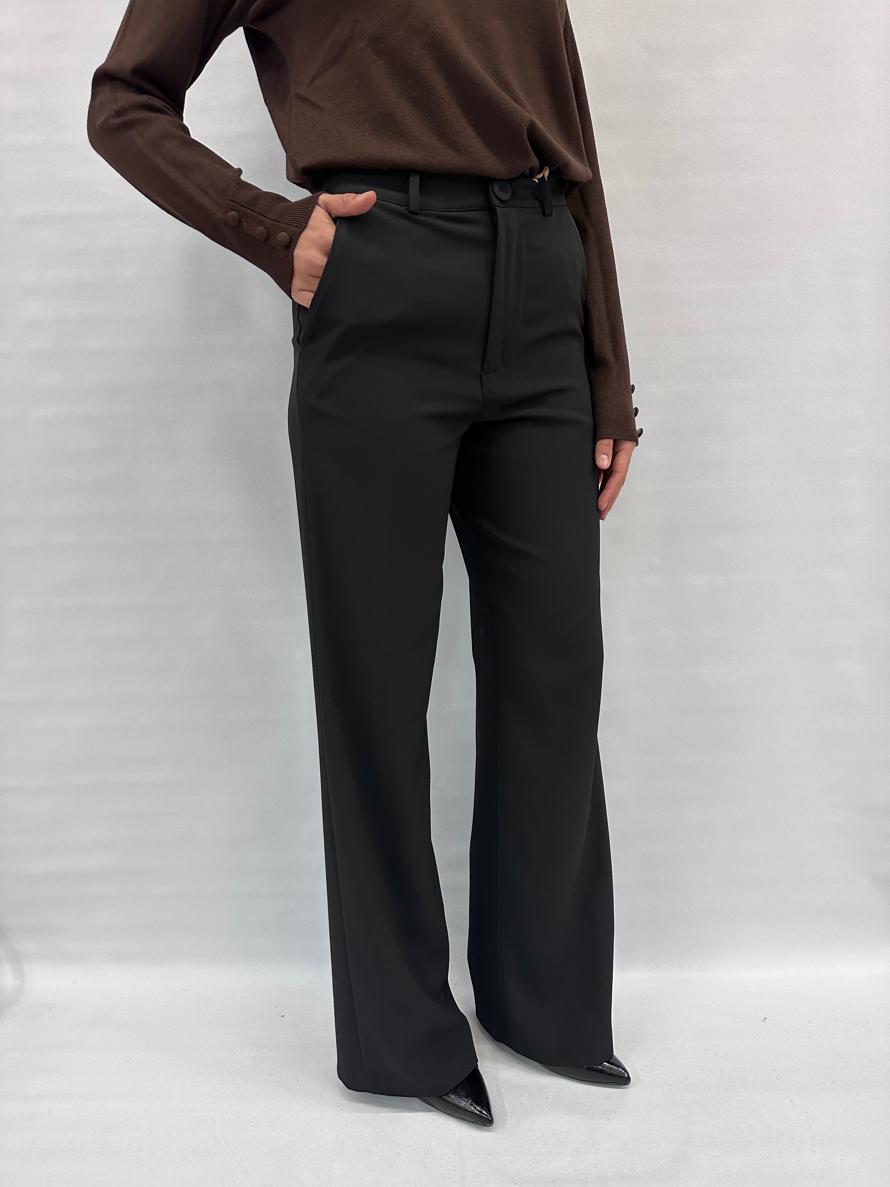 Pantalone RINASCIMENTO intessuto fluido a palazzo COD: CFC012499003