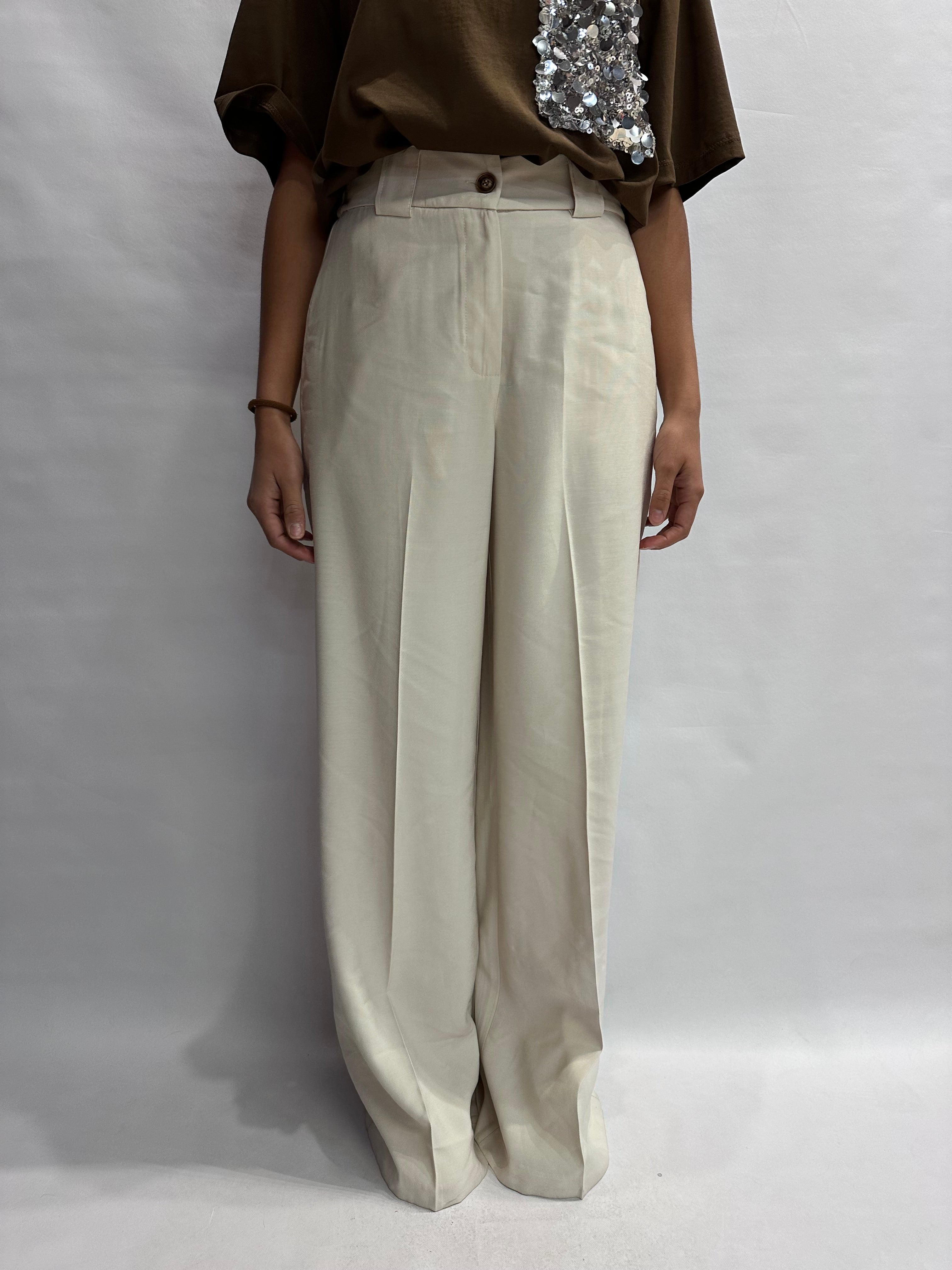 Pantalone TENSIONE IN a palazzo disponibile anche con gilet in coordinato, COD: 26P4809