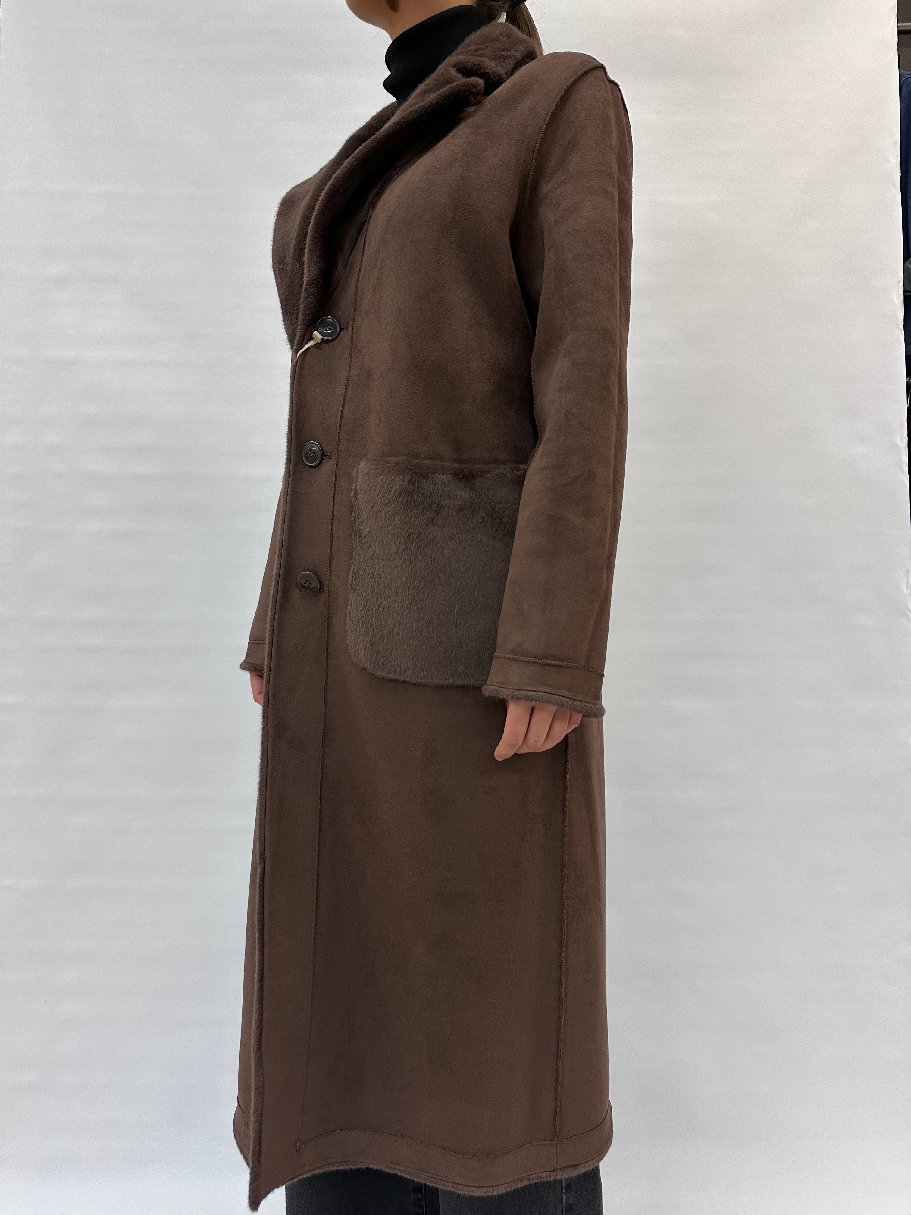 Cappotto RINASCIMENTO lungo effetto peluche REVERSIBILE - COD: CFC0122205003