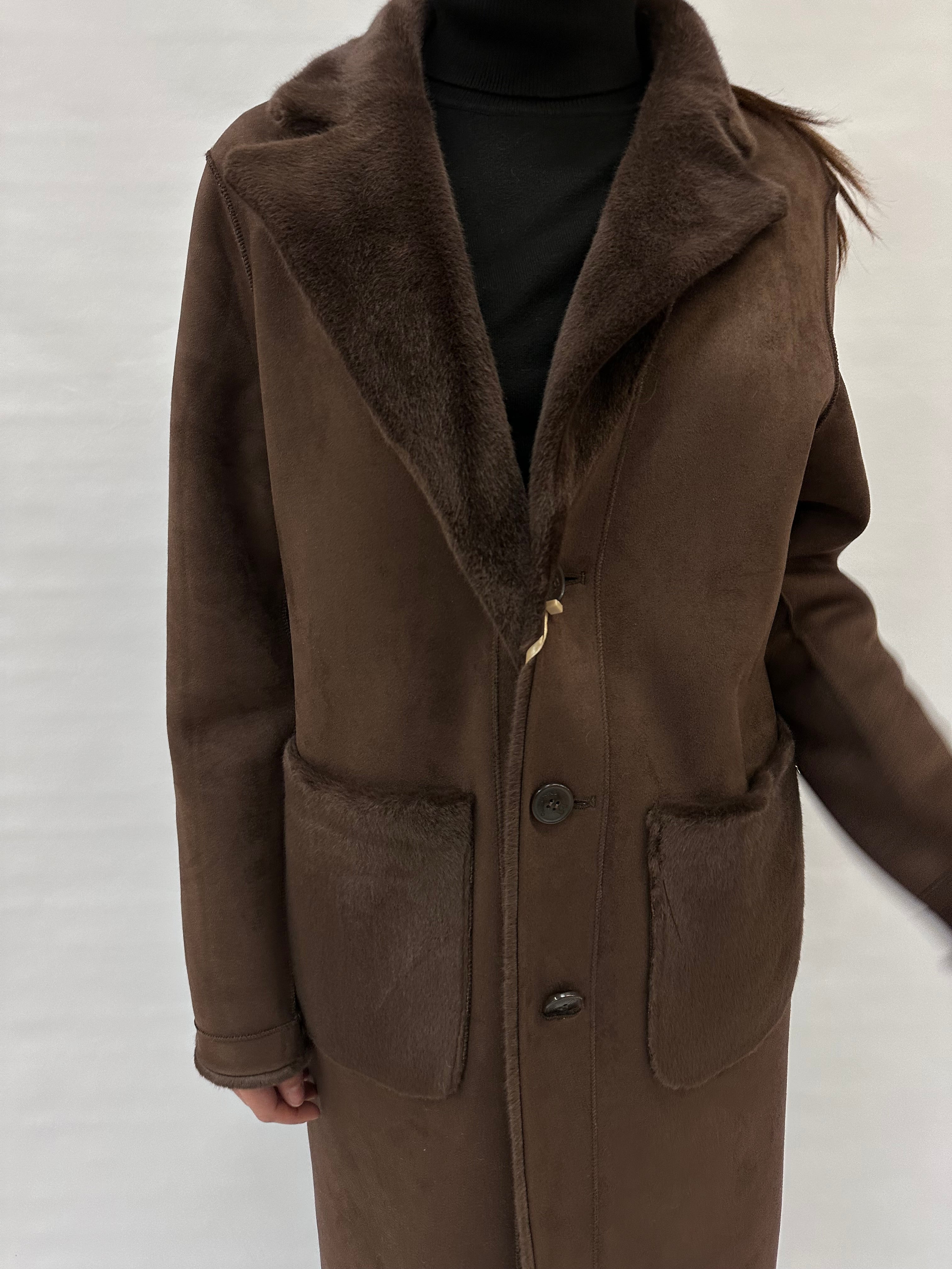 Cappotto RINASCIMENTO lungo effetto peluche REVERSIBILE - COD: CFC0122205003