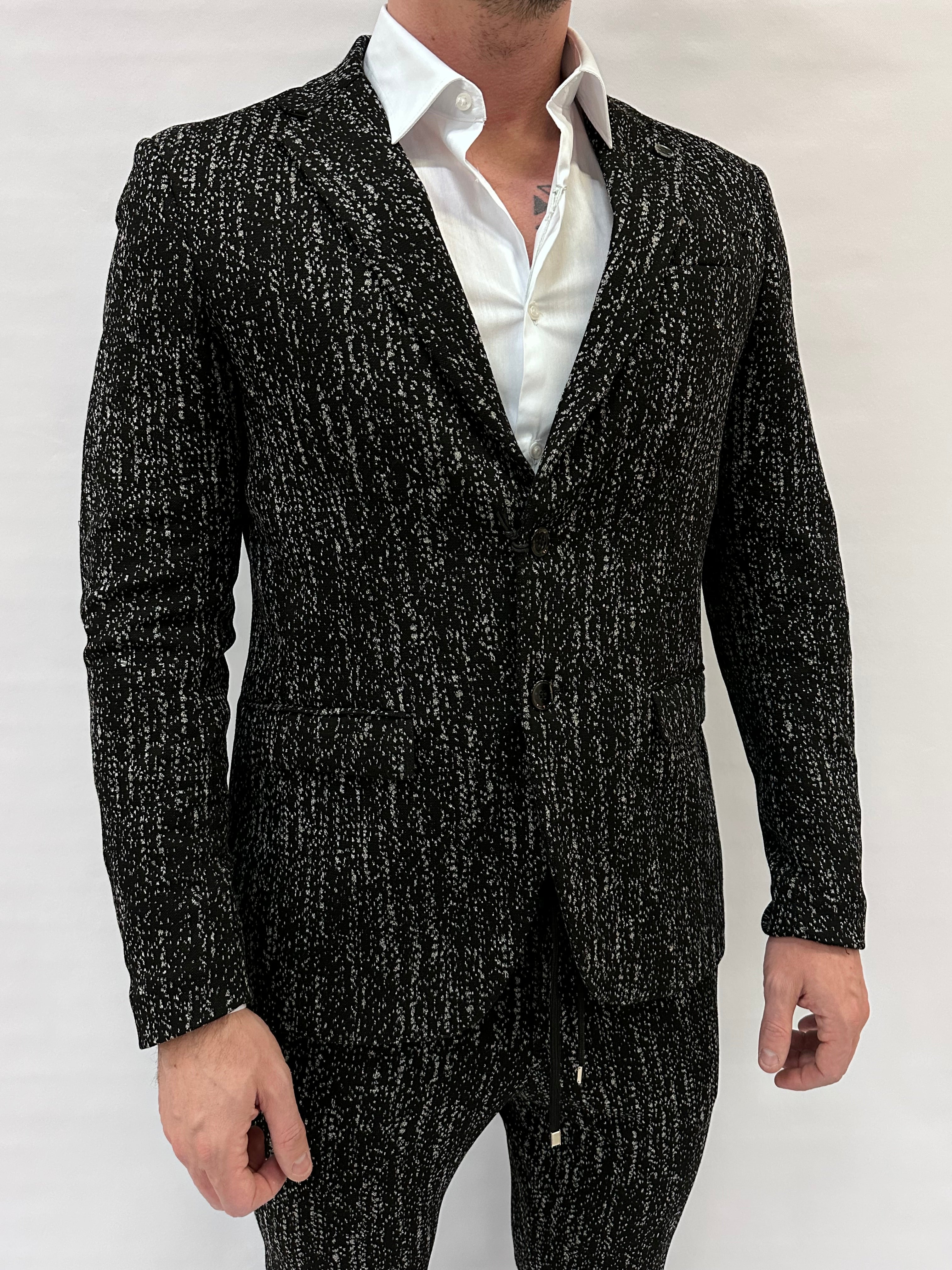 Giacca XAGON MAN trama con punte di grigio disponibile con pantalone in coordinato - COD: PGXARI