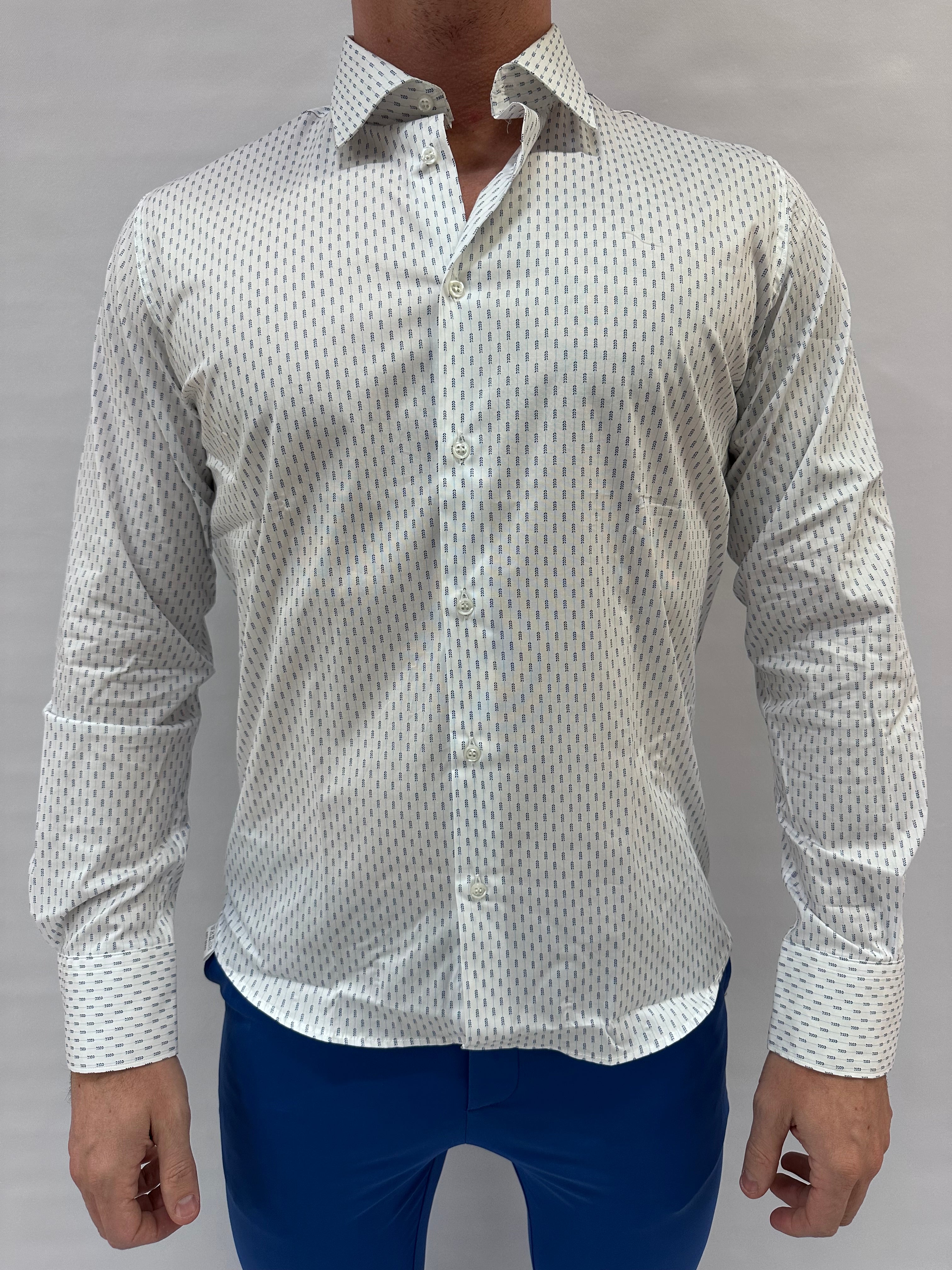 Camicia SL56 trama a freccia geometrica a frecce continuate - Cod: MAN4