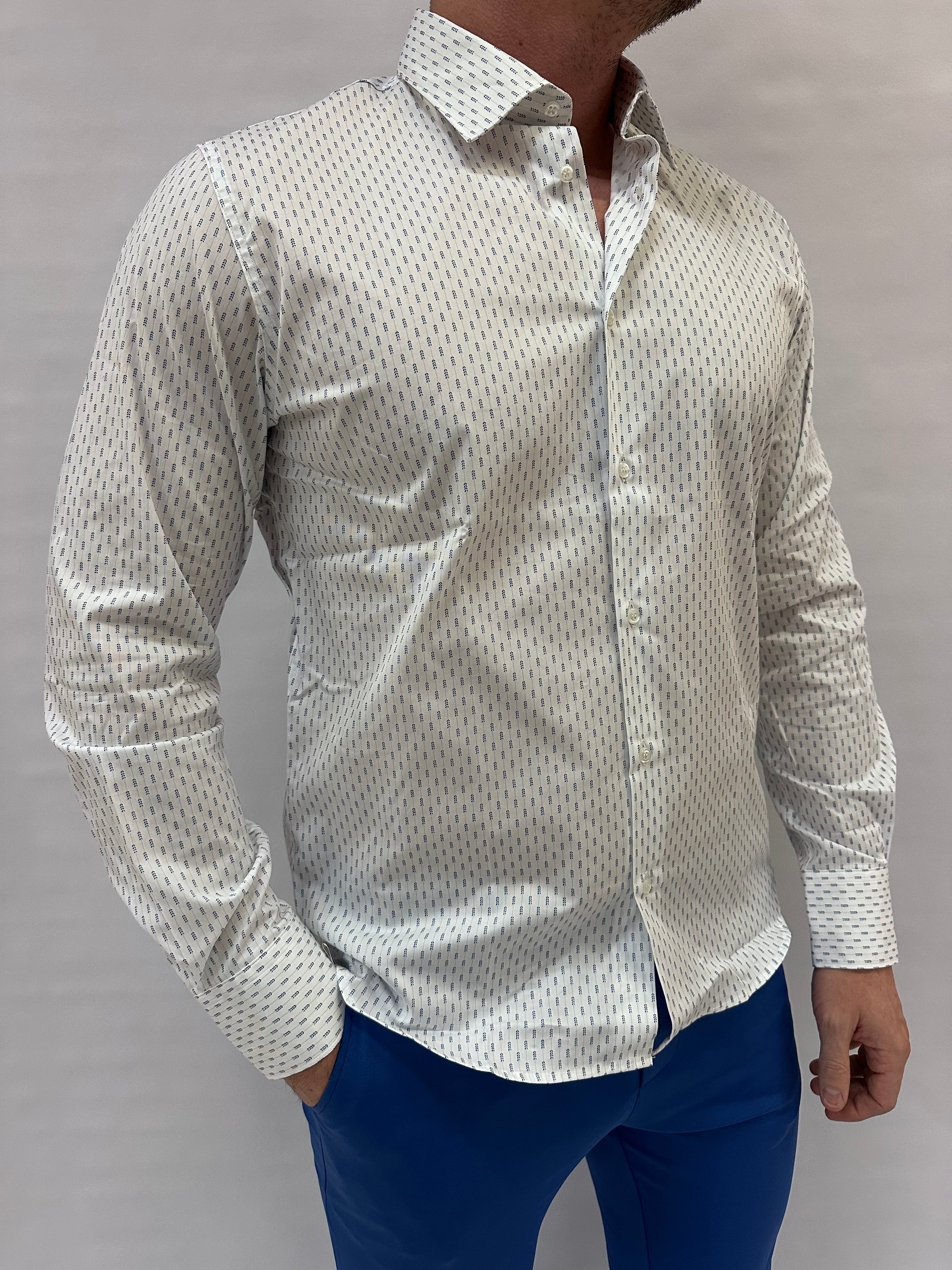 Camicia SL56 trama a freccia geometrica a frecce continuate - Cod: MAN4