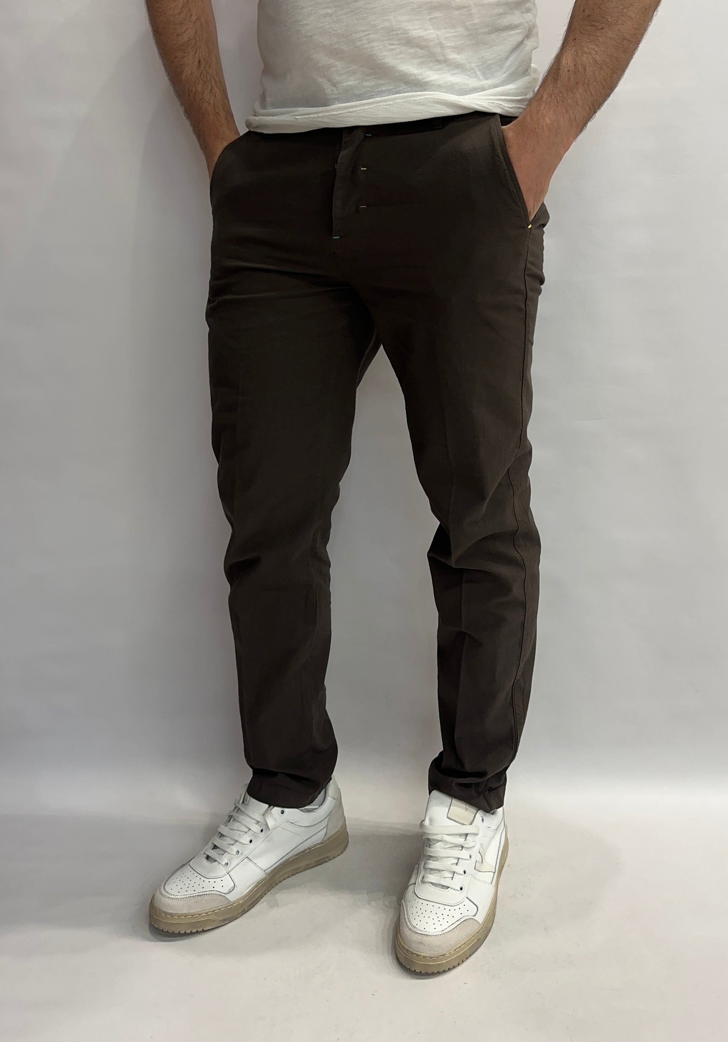 Pantalone BERNA modello chino in Cotone/Lino - COD: 261380156