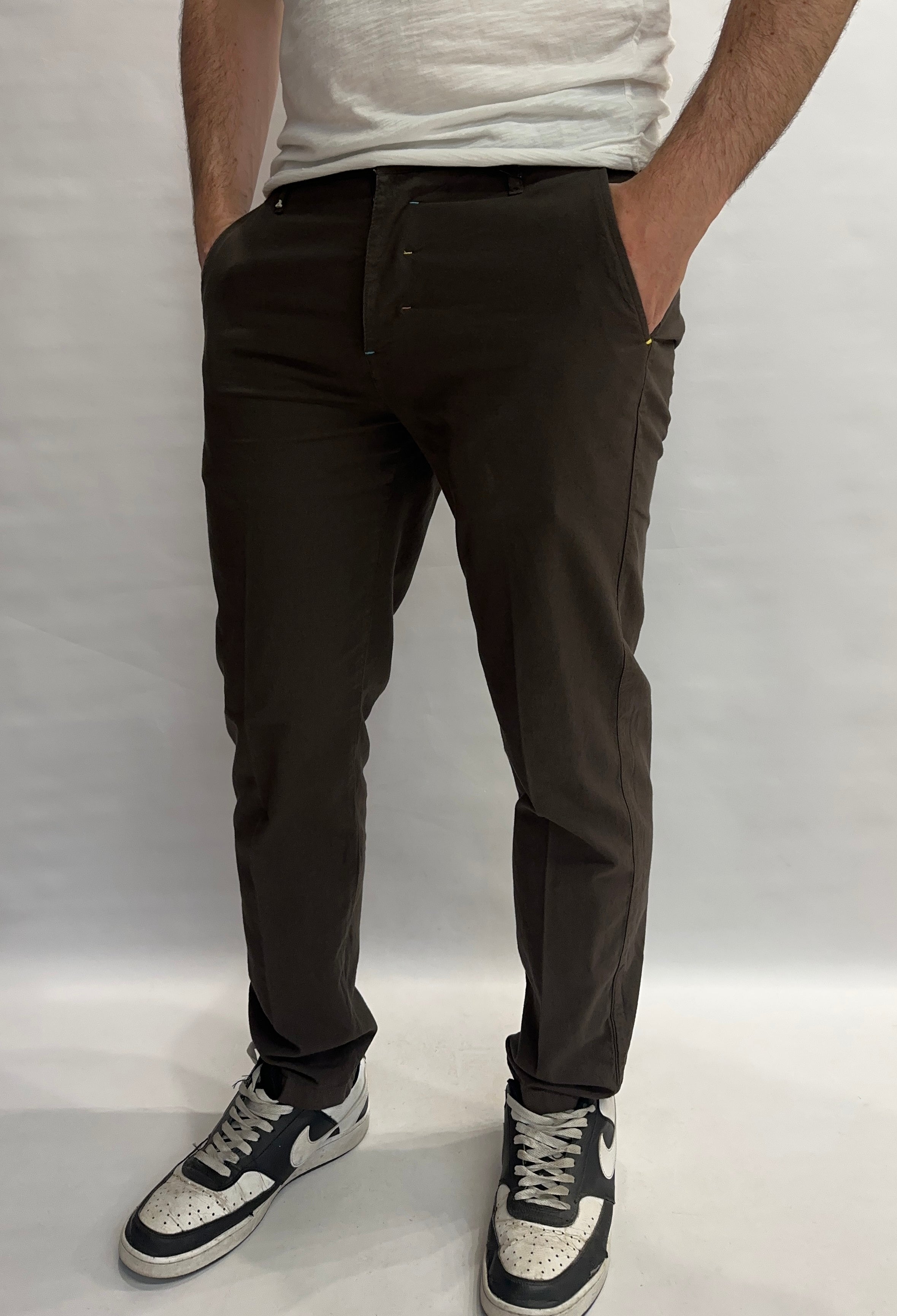 Pantalone BERNA modello chino in Cotone/Lino - COD: 261380156