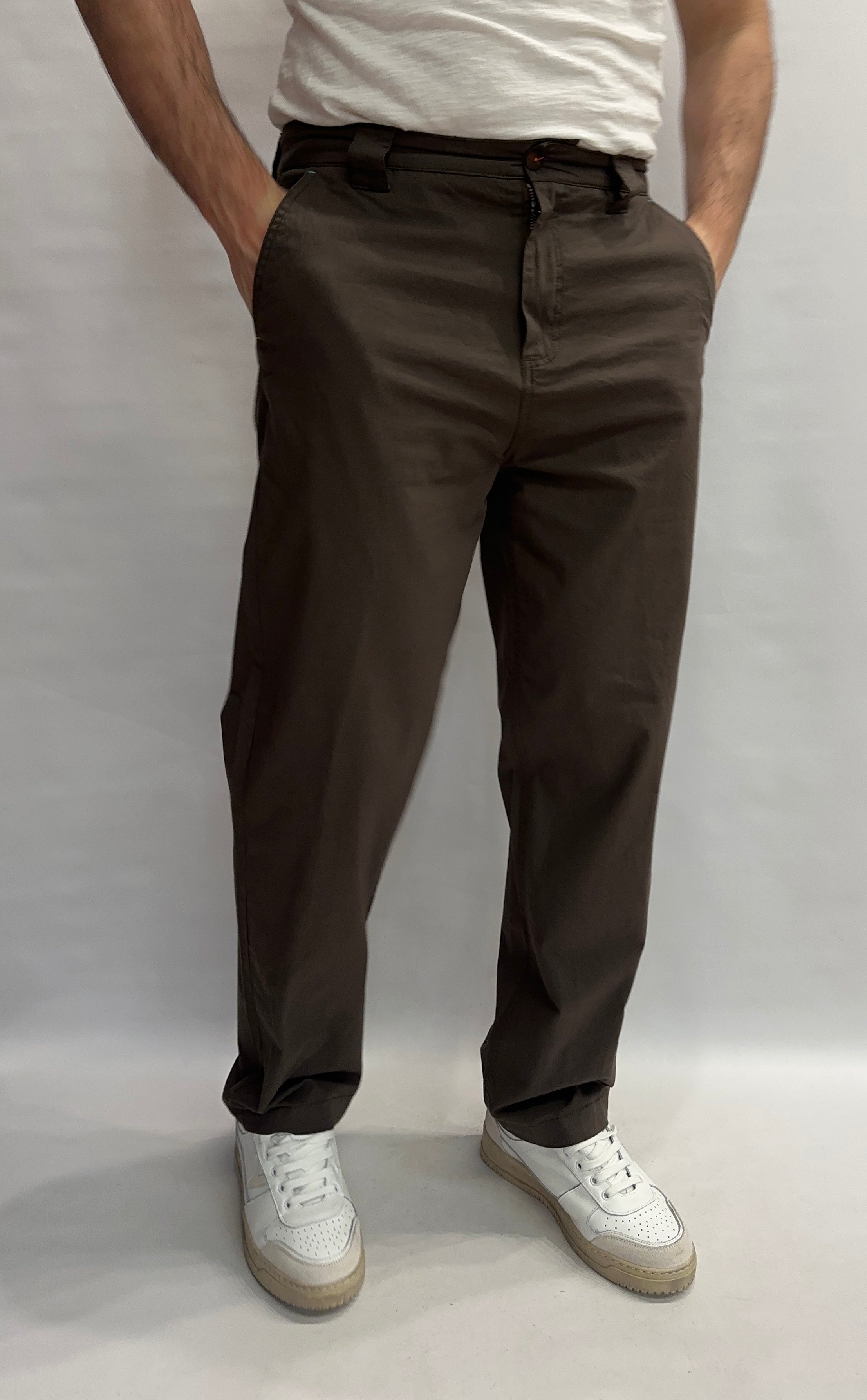 Pantalone BERNA morbido di gamba, modello chino in Cotone/Lino - COD: 261283156