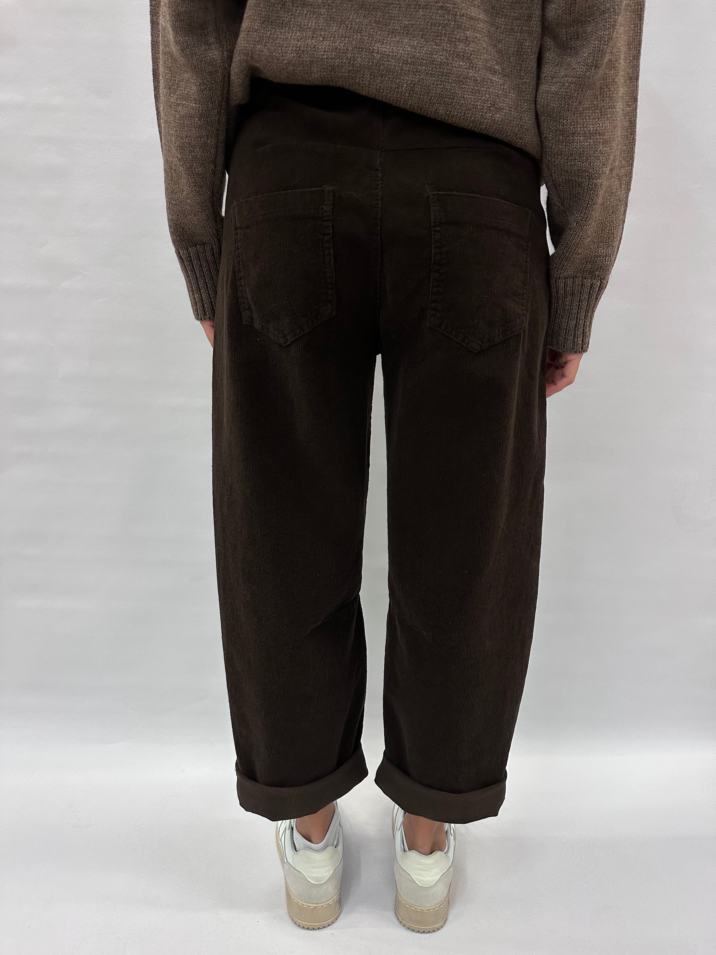 Pantalone TENSIONE IN ovetto in velluto a fondo largo - COD: PA5140AI25