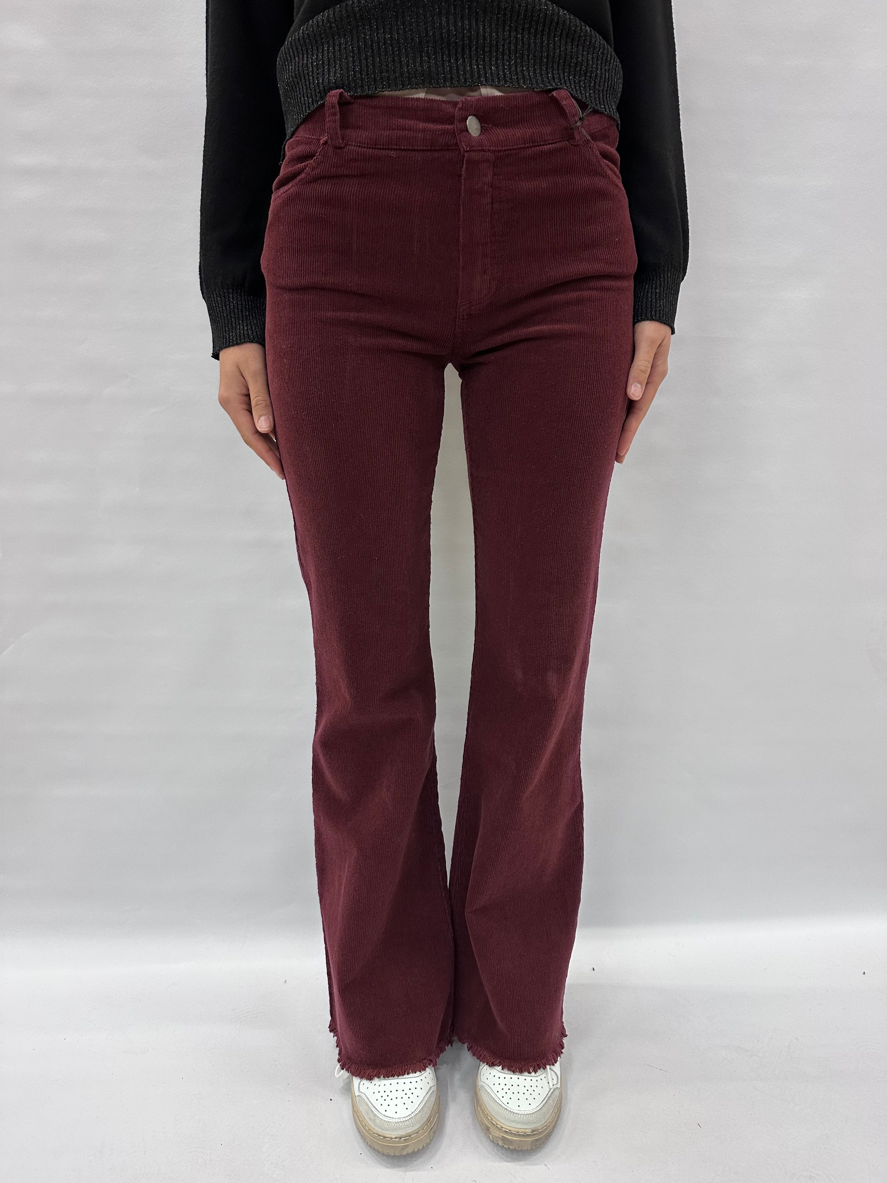 Pantalone TENSIONE IN in velluto a zampa  COD: PA3778