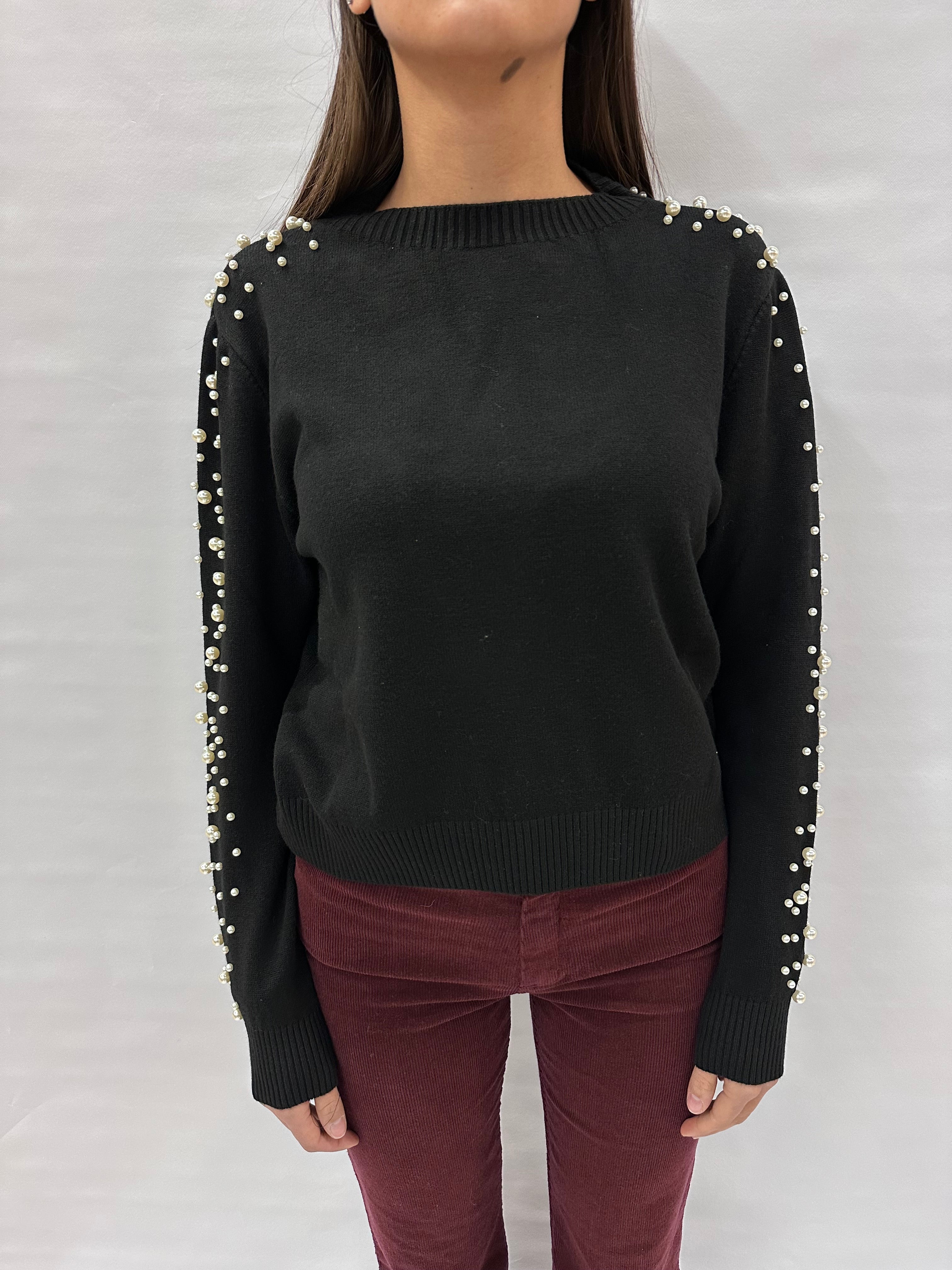 Maglione BLUEJOINT con perle sulle maniche, COD: M92006