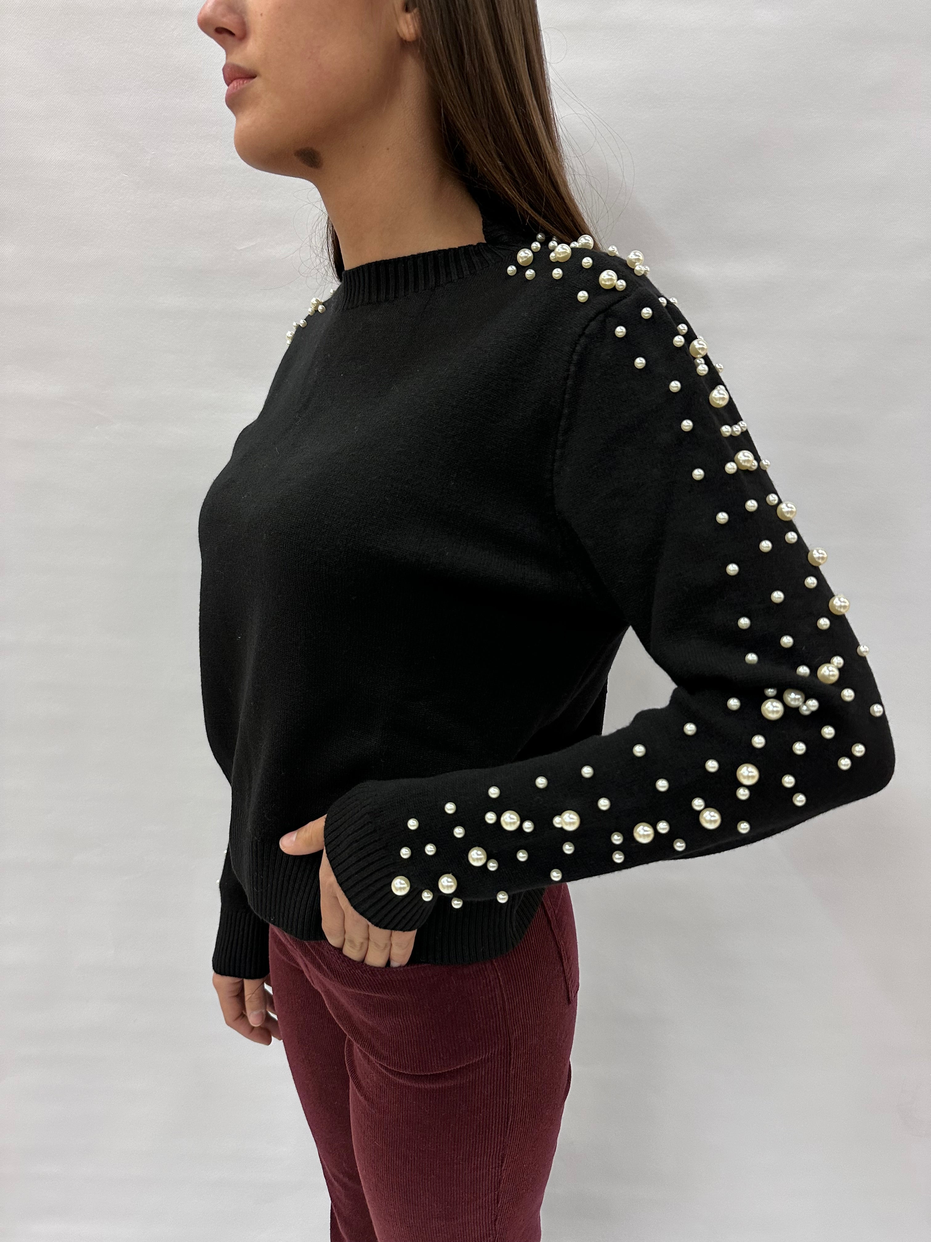 Maglione BLUEJOINT con perle sulle maniche, COD: M92006