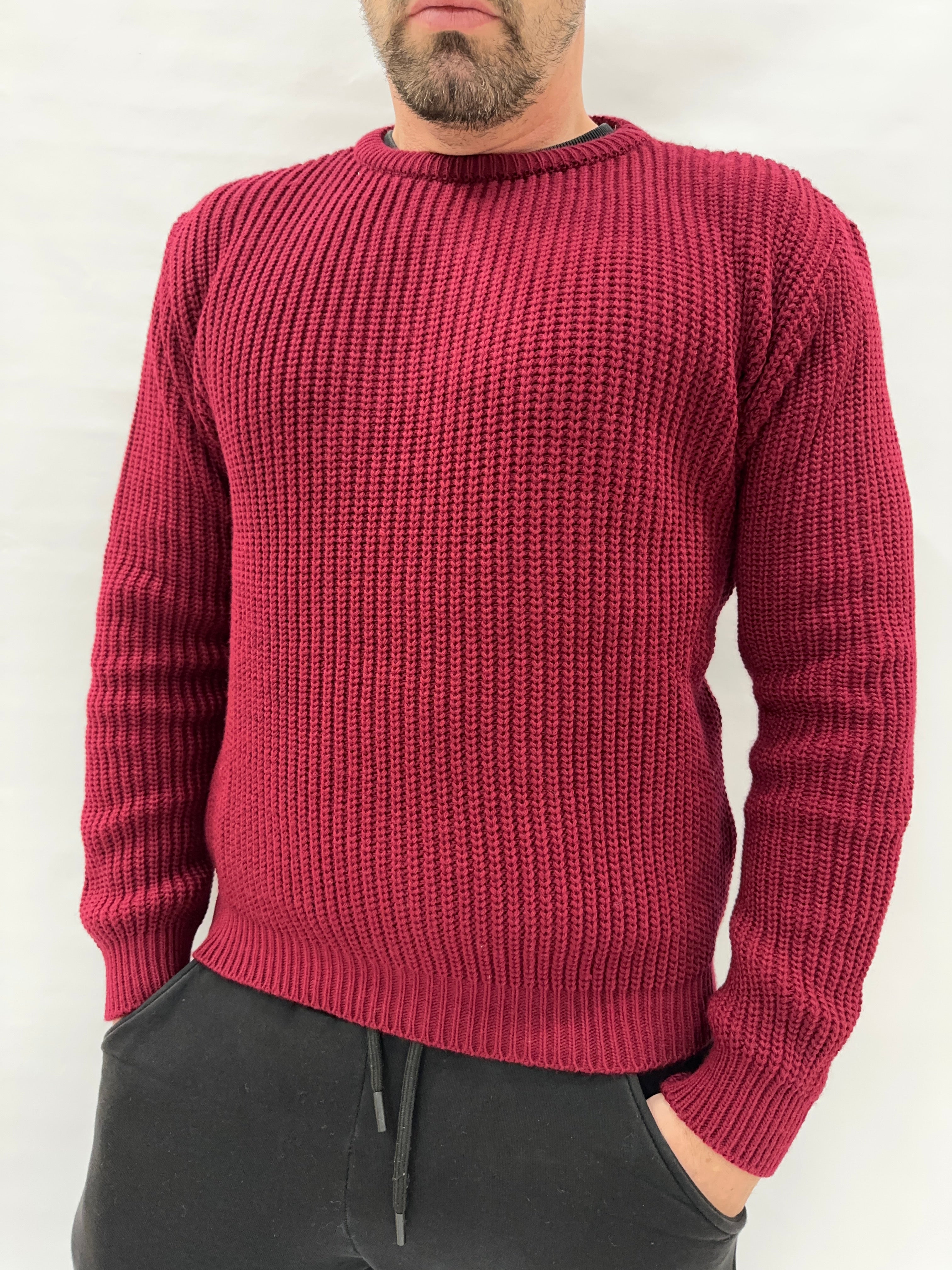 Maglione IMPERIAL girocollo, lavorato a ricami , Cod: M81416340