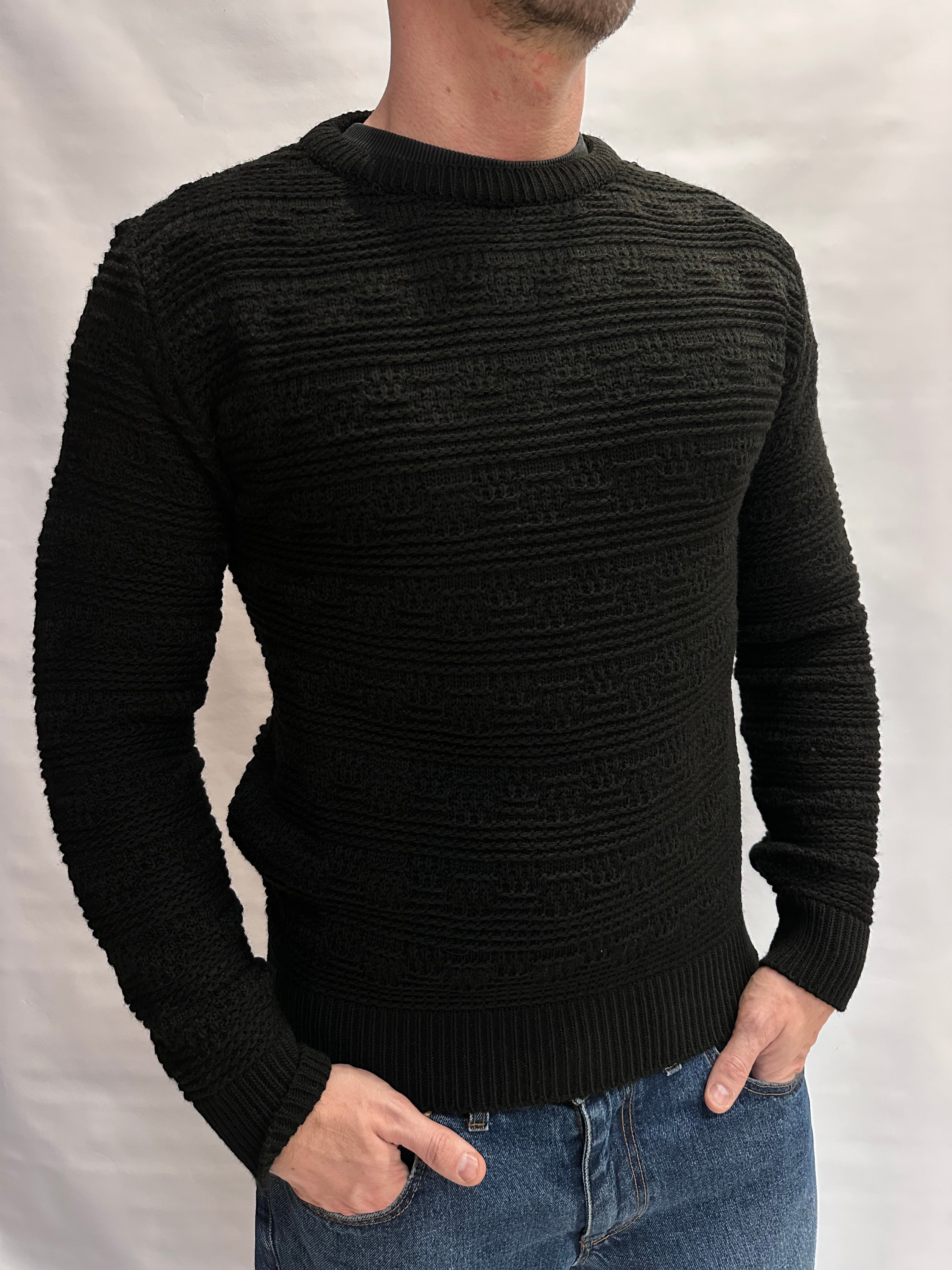 Maglione IMPERIAL girocollo, lavorato a ricami , Cod: M81416383