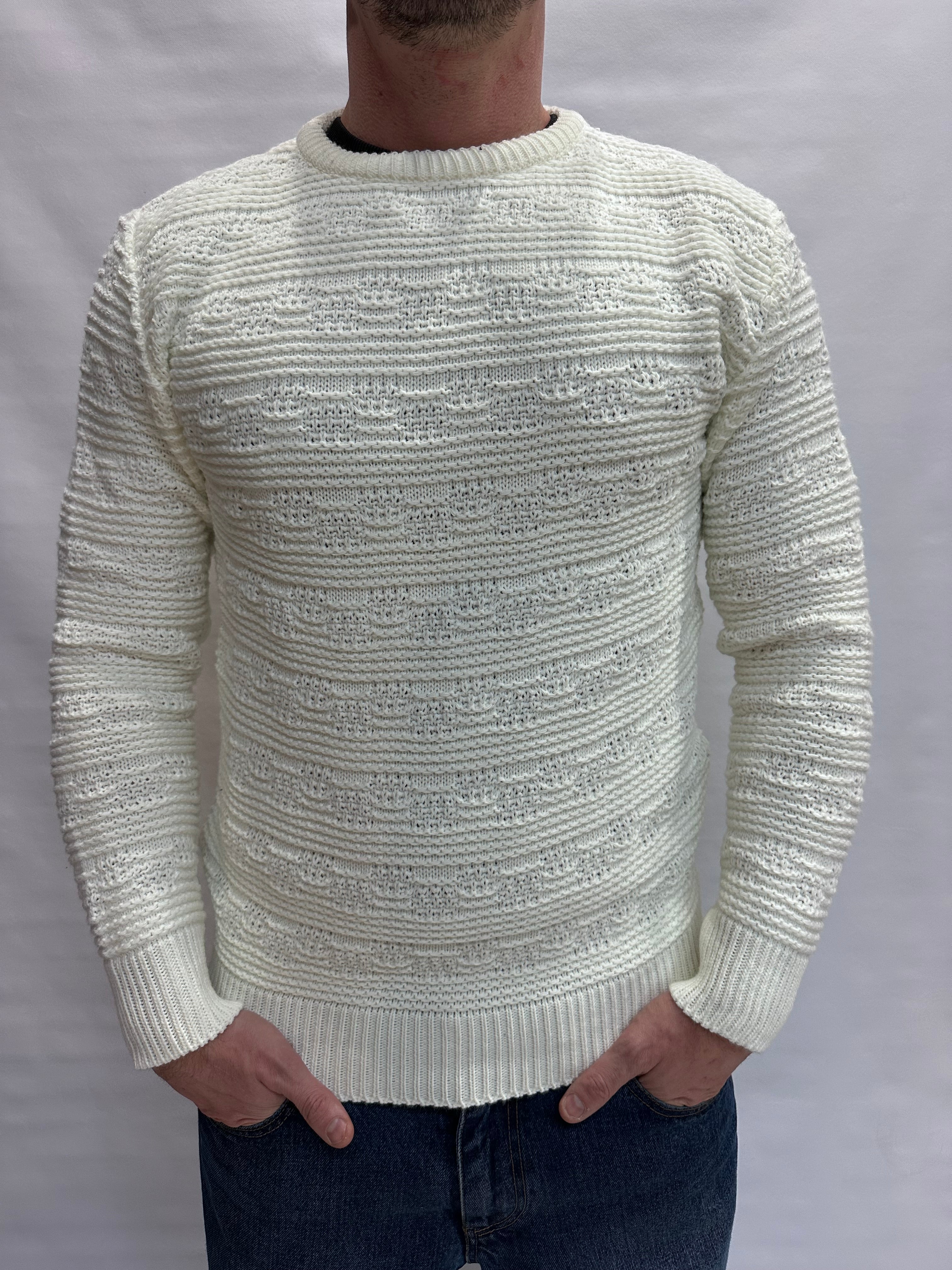 Maglione IMPERIAL girocollo, lavorato a ricami , Cod: M81416383