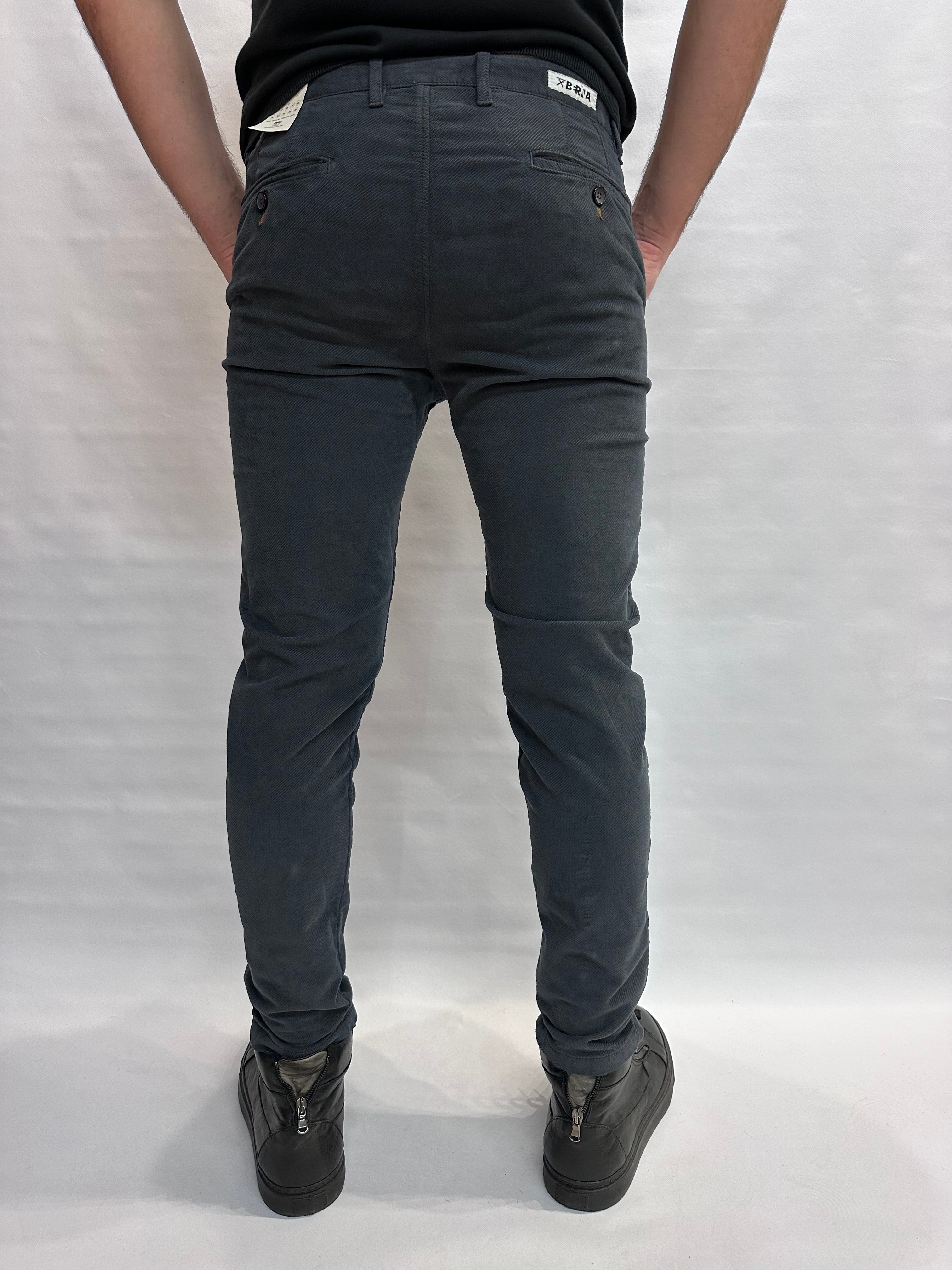 Pantalone BERNA modello chino  in velluto armaturato - COD: 246101441