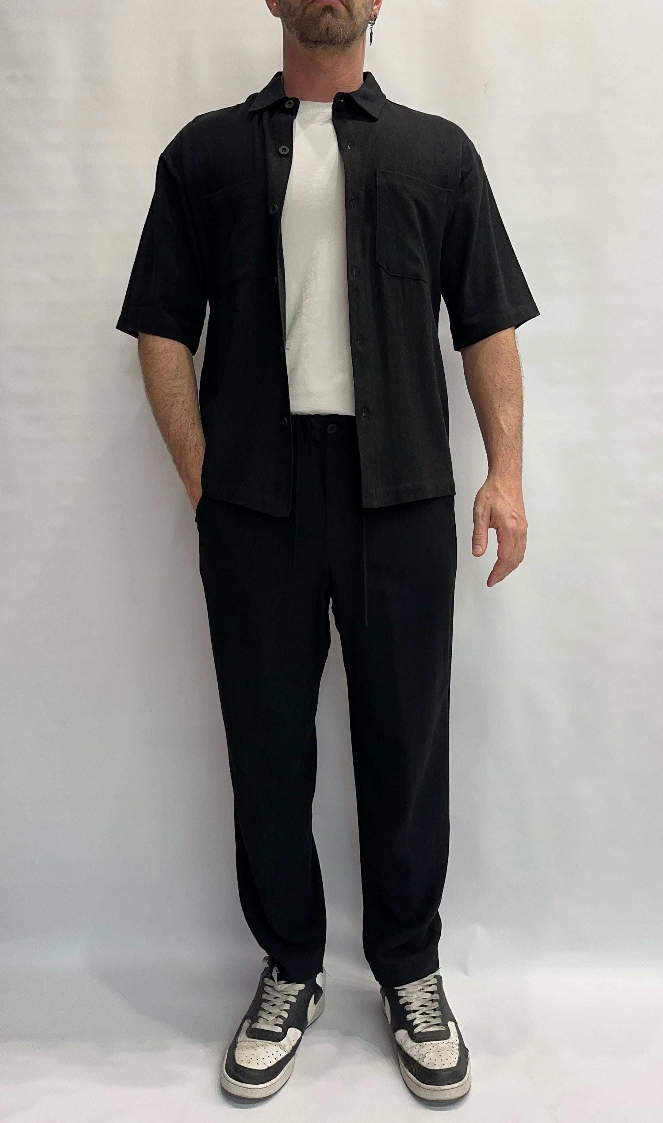 Pantalone IMPERIAL morbido di gamba, con coulisse in vita, disponibile anche con camicia in coordinato - COD: P89793XY13