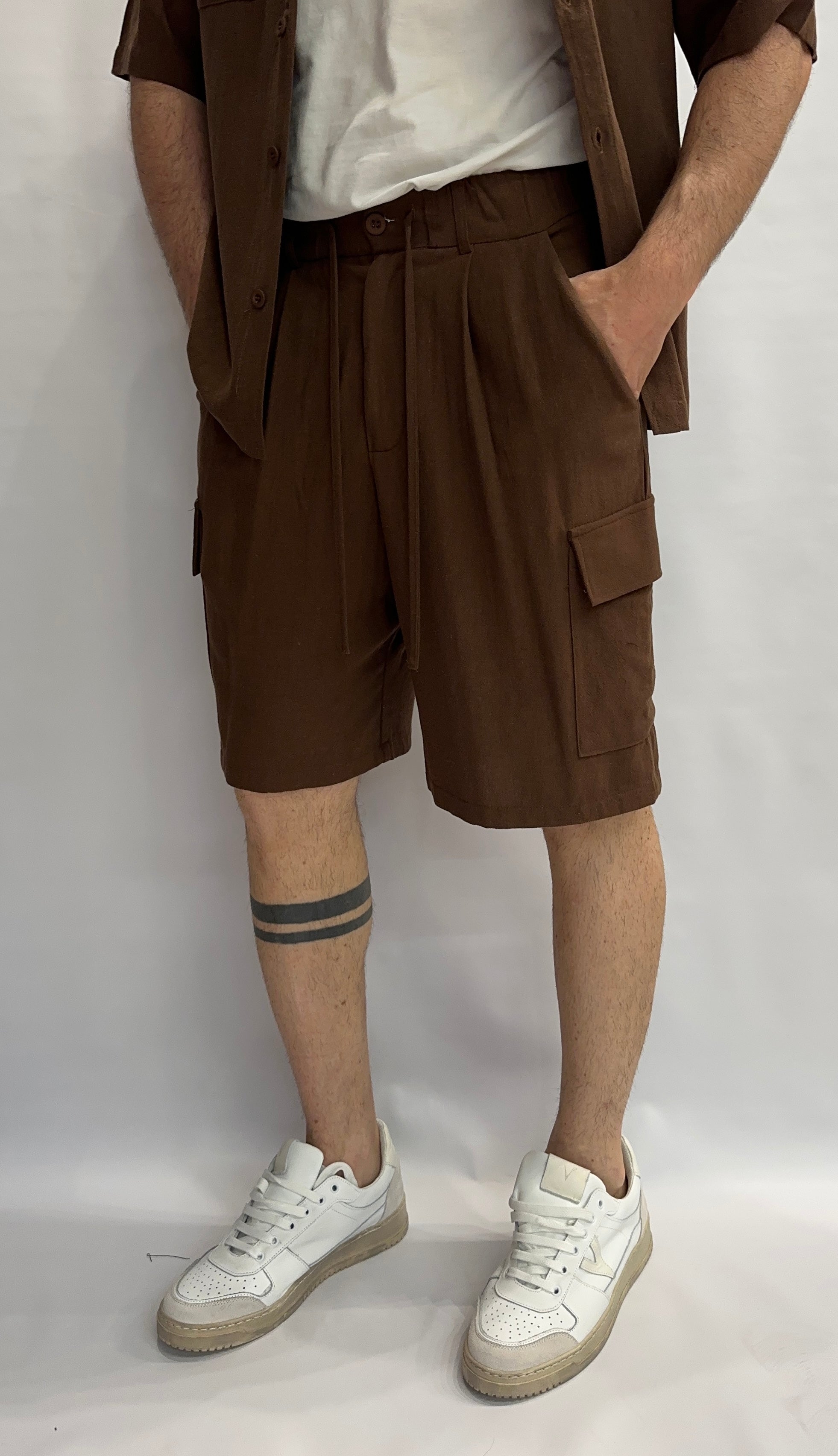Bermuda IMPERIAL morbido di gamba, con coulisse in vita, disponibile anche con camicia in coordinato - COD: D89793XY14