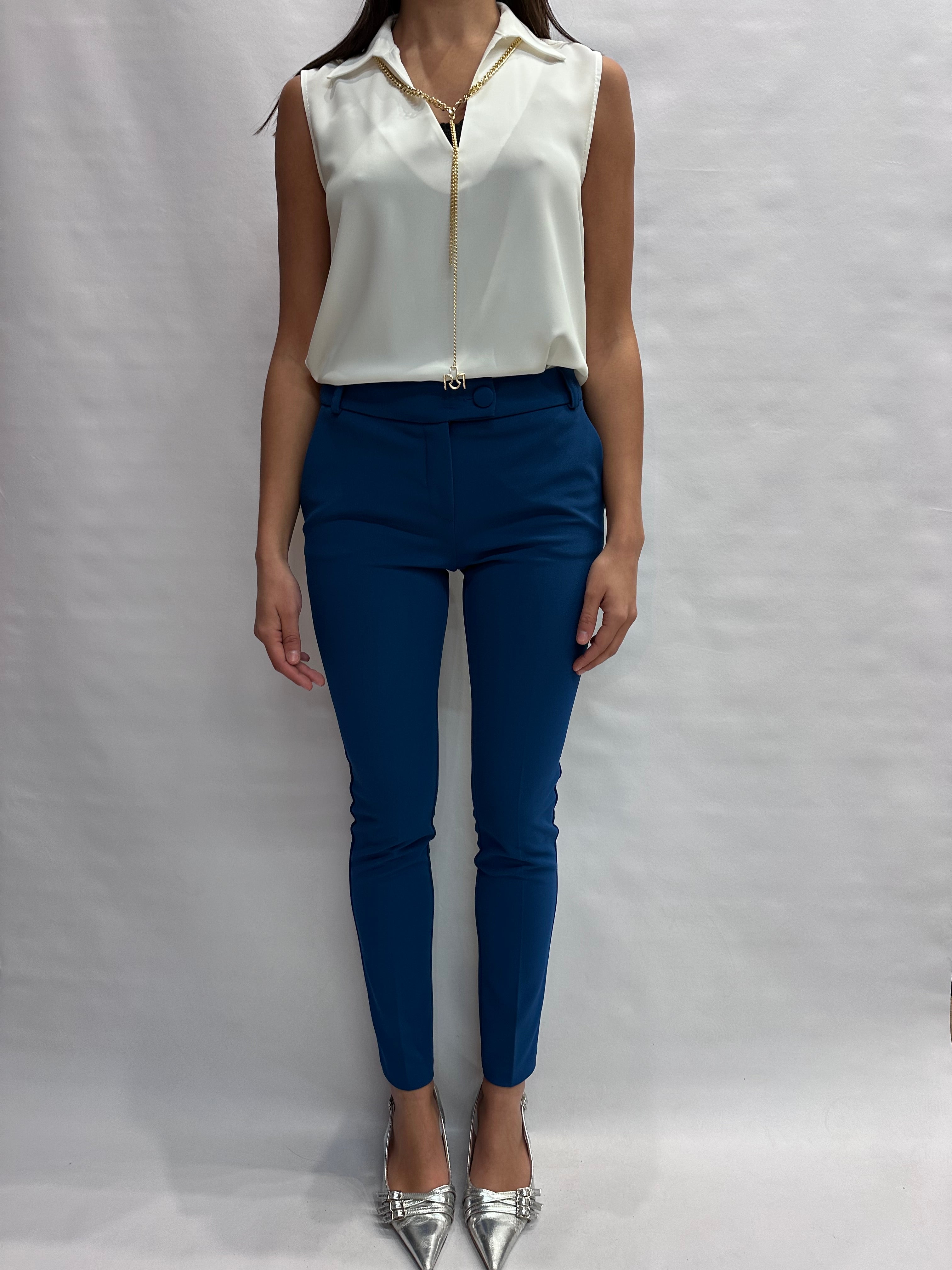 Pantalone RINASCIMENTO in crêpe slim fit disponibile anche con giacca in coordinato COD: CFC0127865003