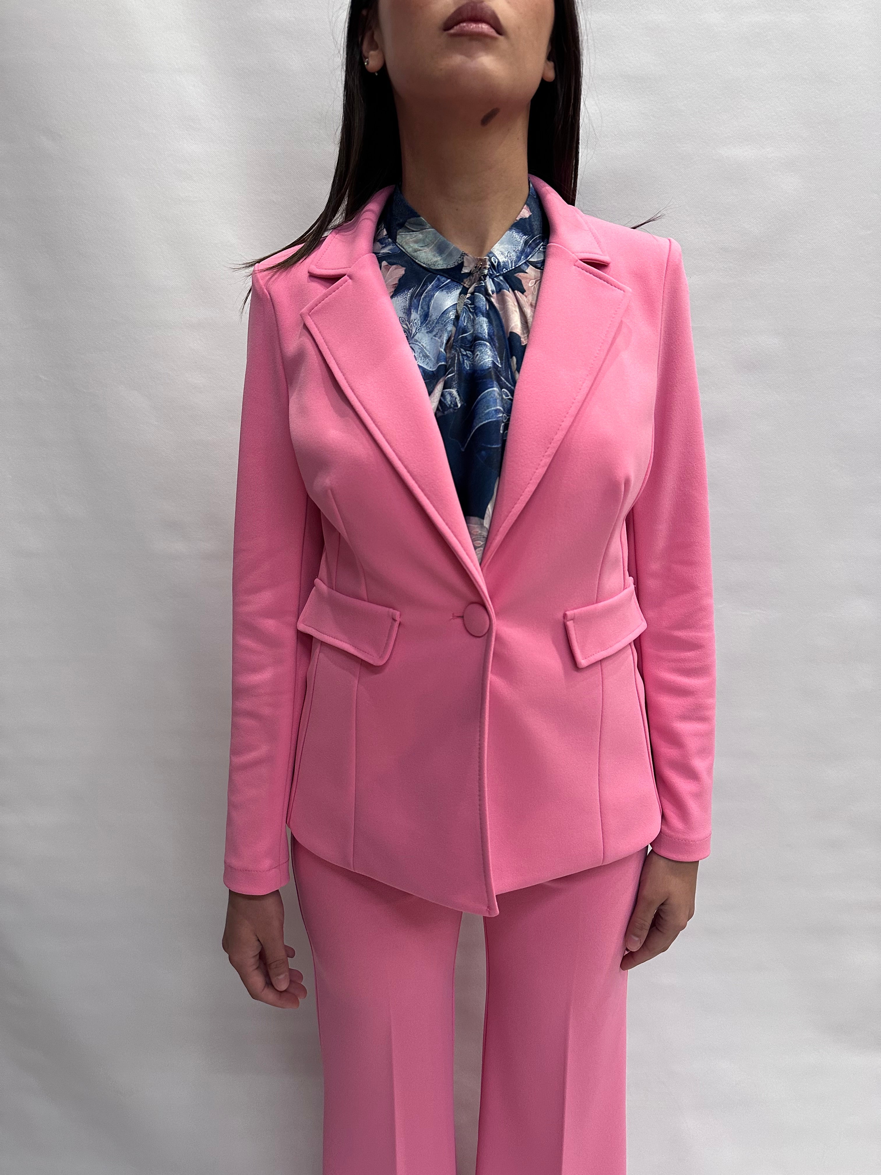 Giacca RINASCIMENTO in crêpe monopetto disponibile con pantalone coordinato - COD: CFC0127897003