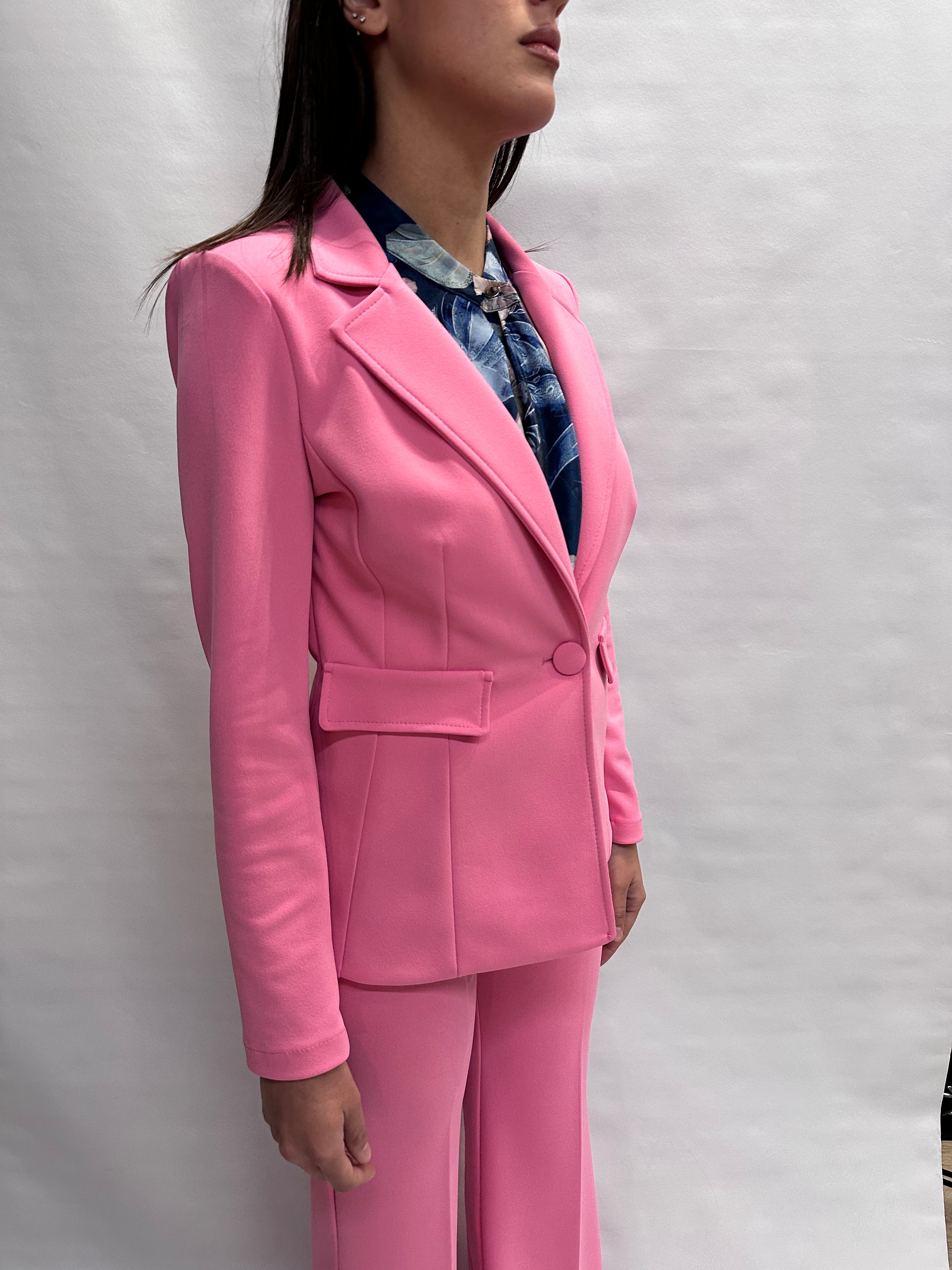 Giacca RINASCIMENTO in crêpe monopetto disponibile con pantalone coordinato - COD: CFC0127897003