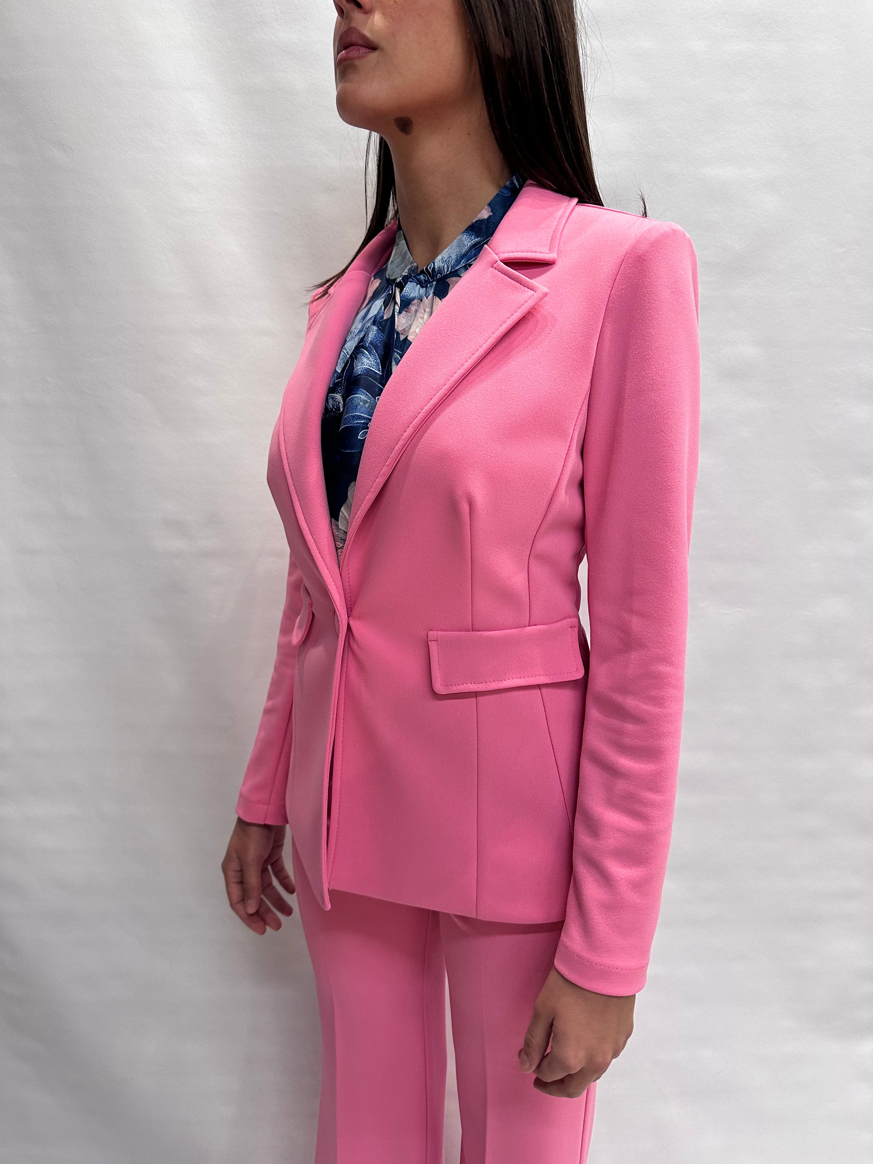 Giacca RINASCIMENTO in crêpe monopetto disponibile con pantalone coordinato - COD: CFC0127897003