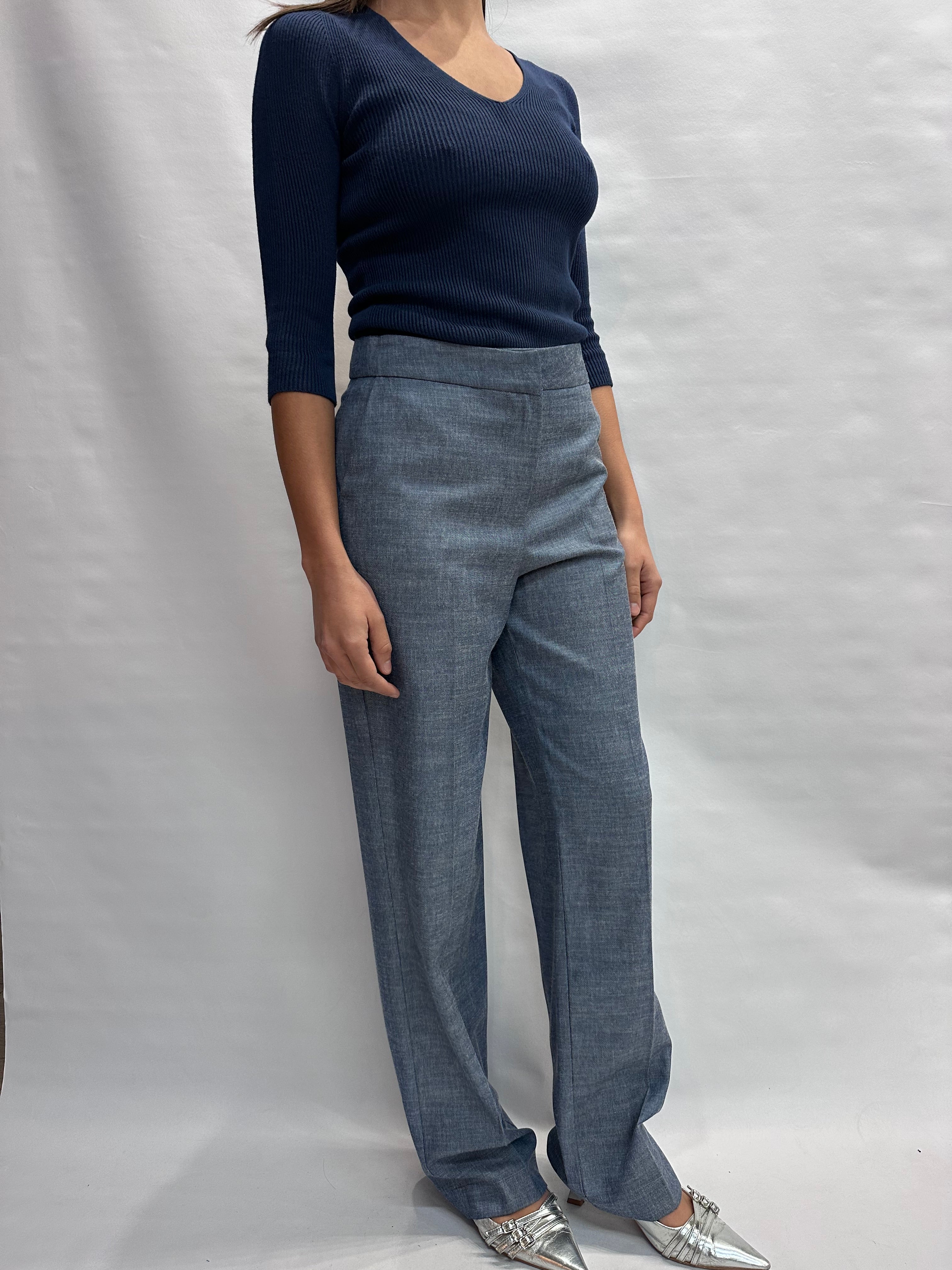 Pantalone RINASCIMENTO in Lyocell a palazzo a vita alta COD: CFC0127587003