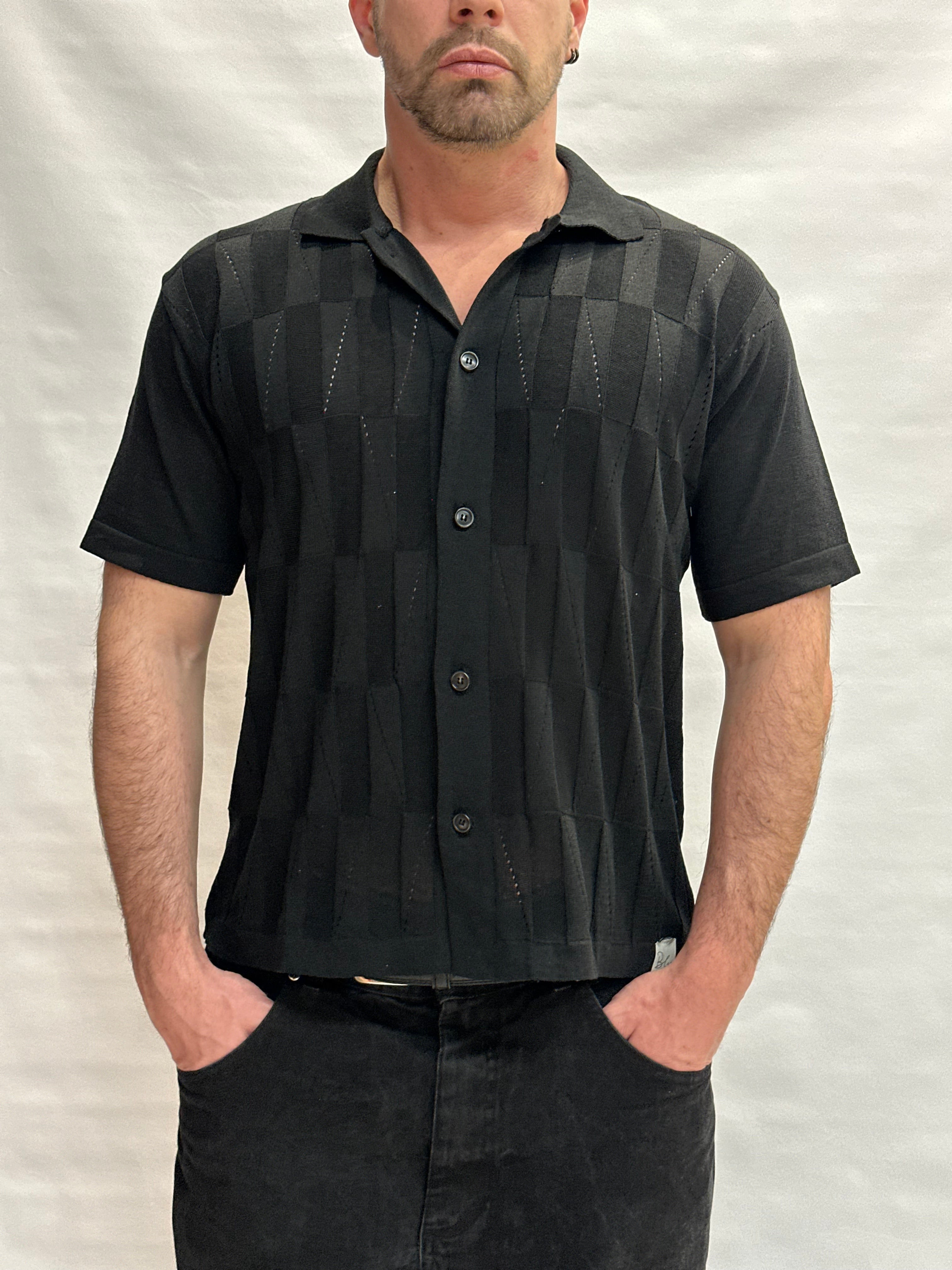 Camicia in maglia BL11 in Cotone leggermente traforata - Cod: 03LD14020001