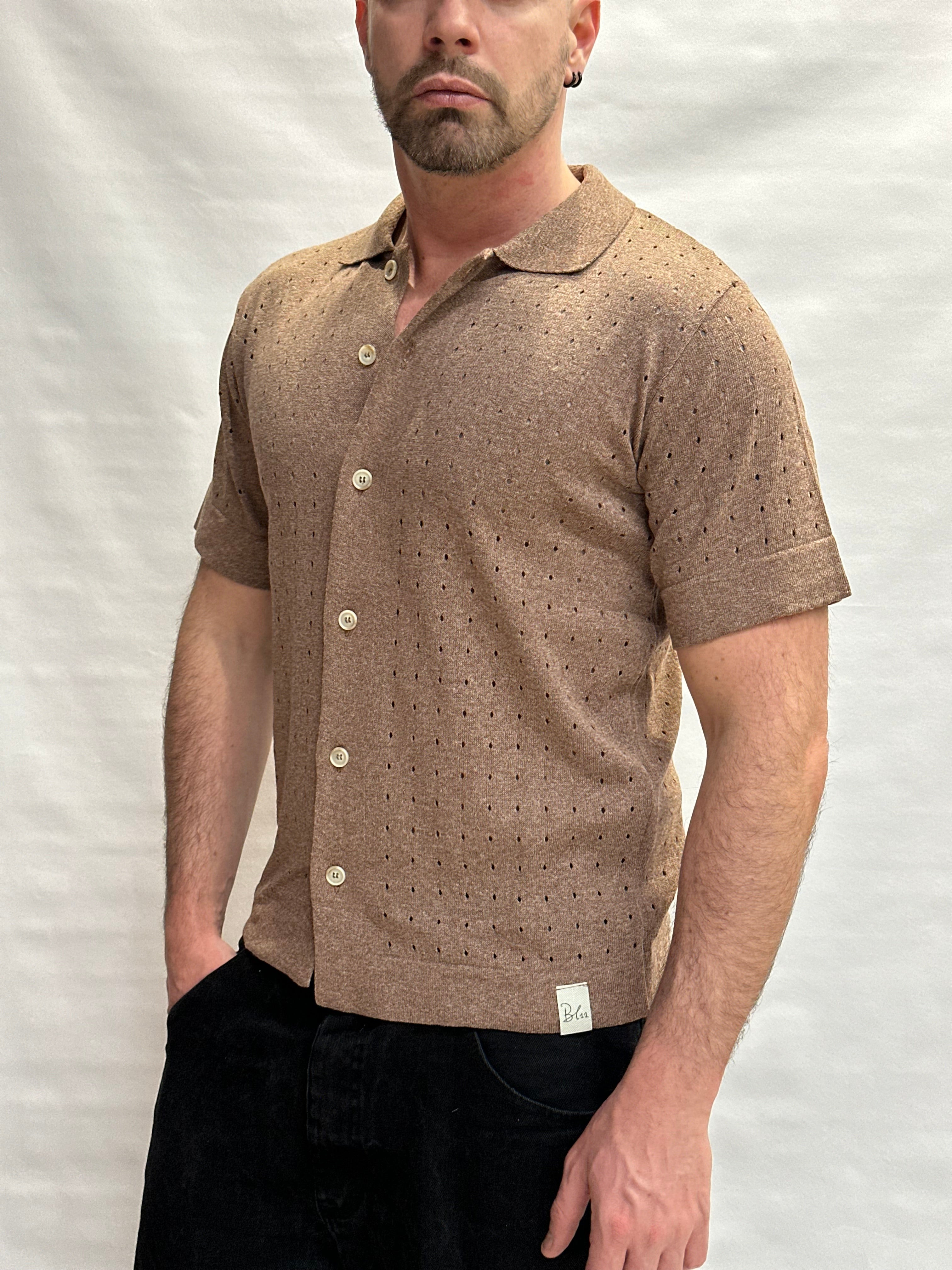 Camicia in maglia BL11 IN Cotone traforata - Cod: 03LD129756