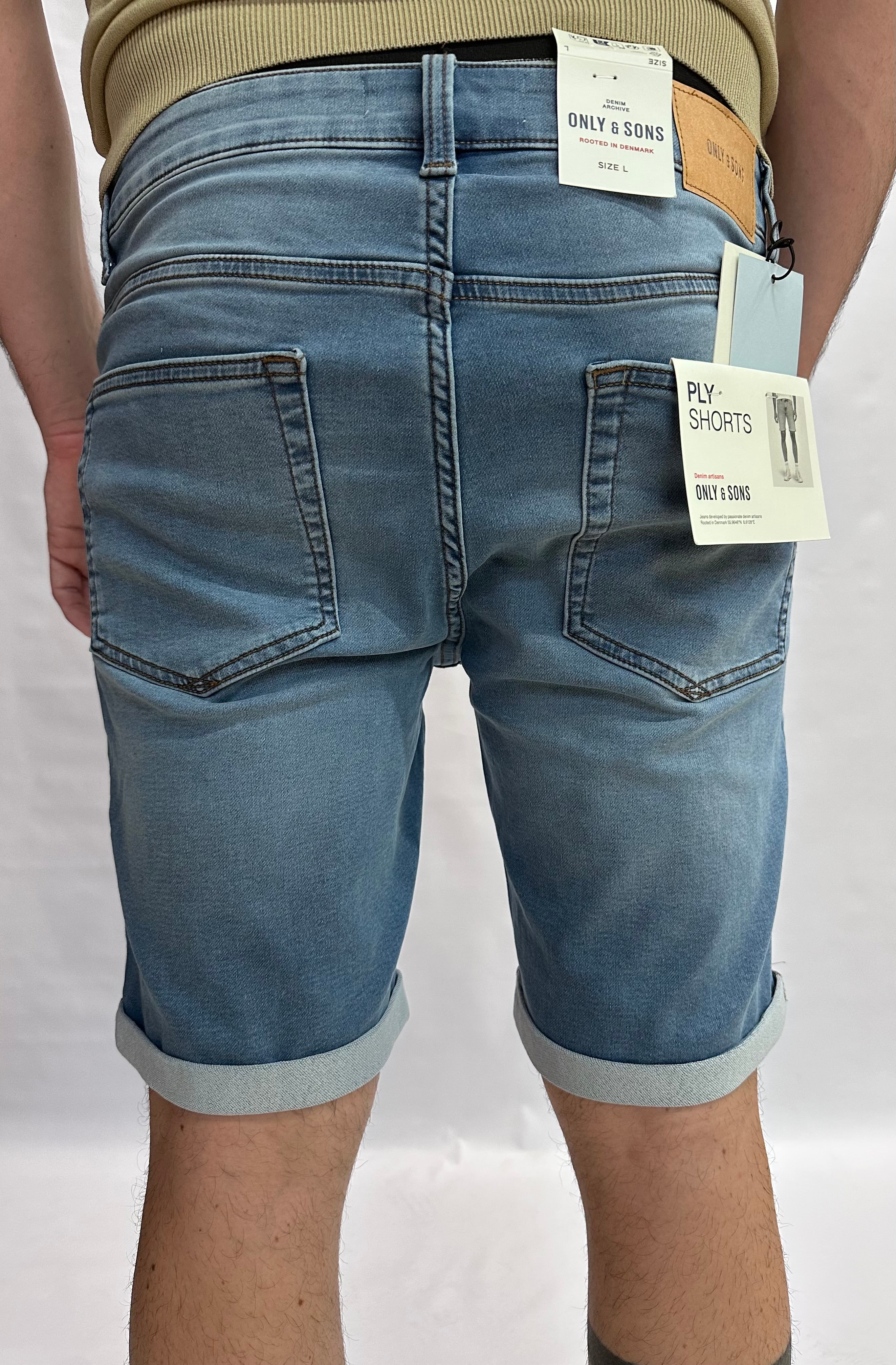 Bermuda ONLY&SONS asciutto di gamba, elasticizzato, con chiusura bottone e cerniera - COD: ONSPLYJOG