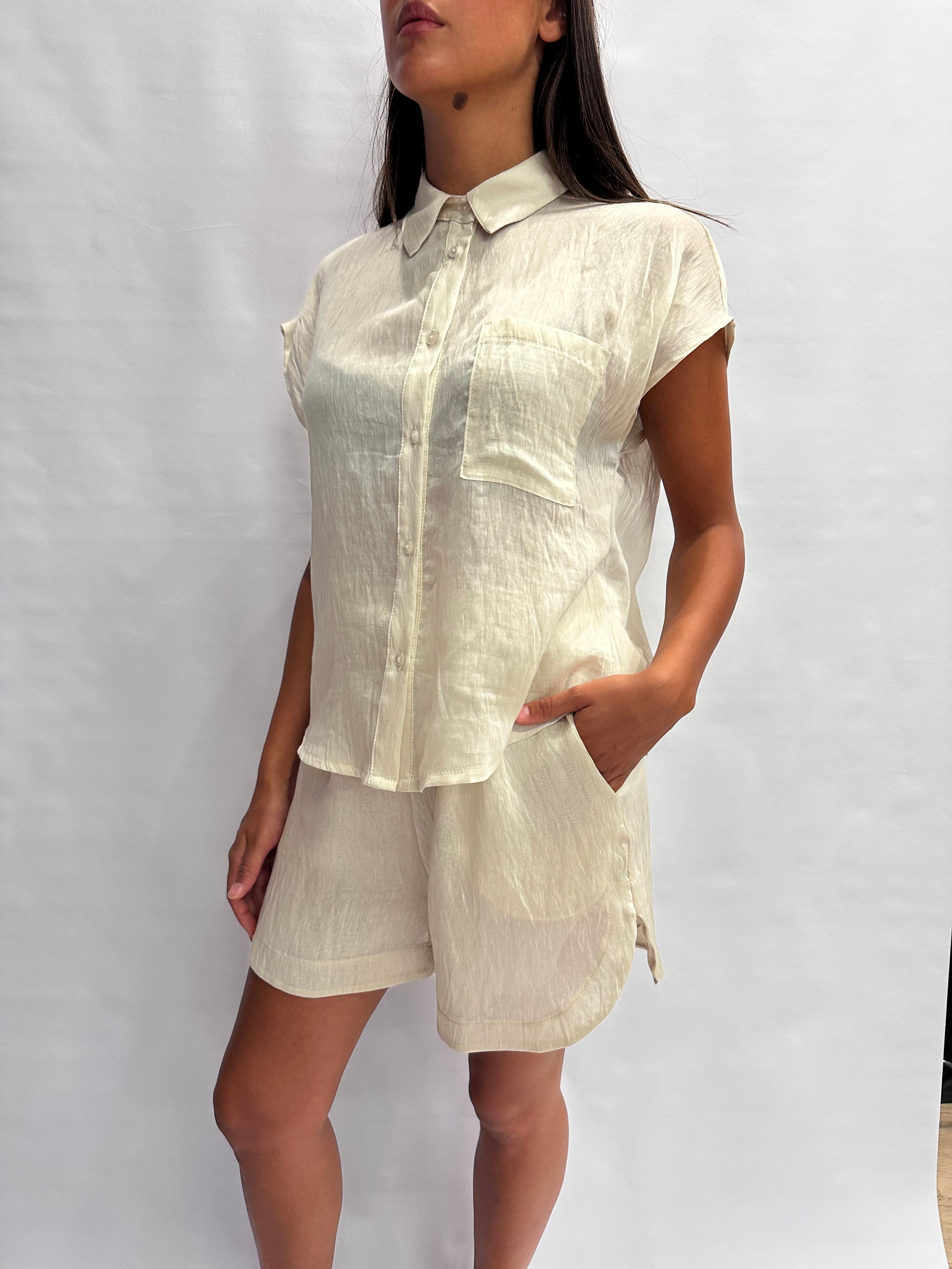 Camicetta TENSIONE IN corto disponibile anche con pantaloncino in coordinato,  - COD: C50583AT