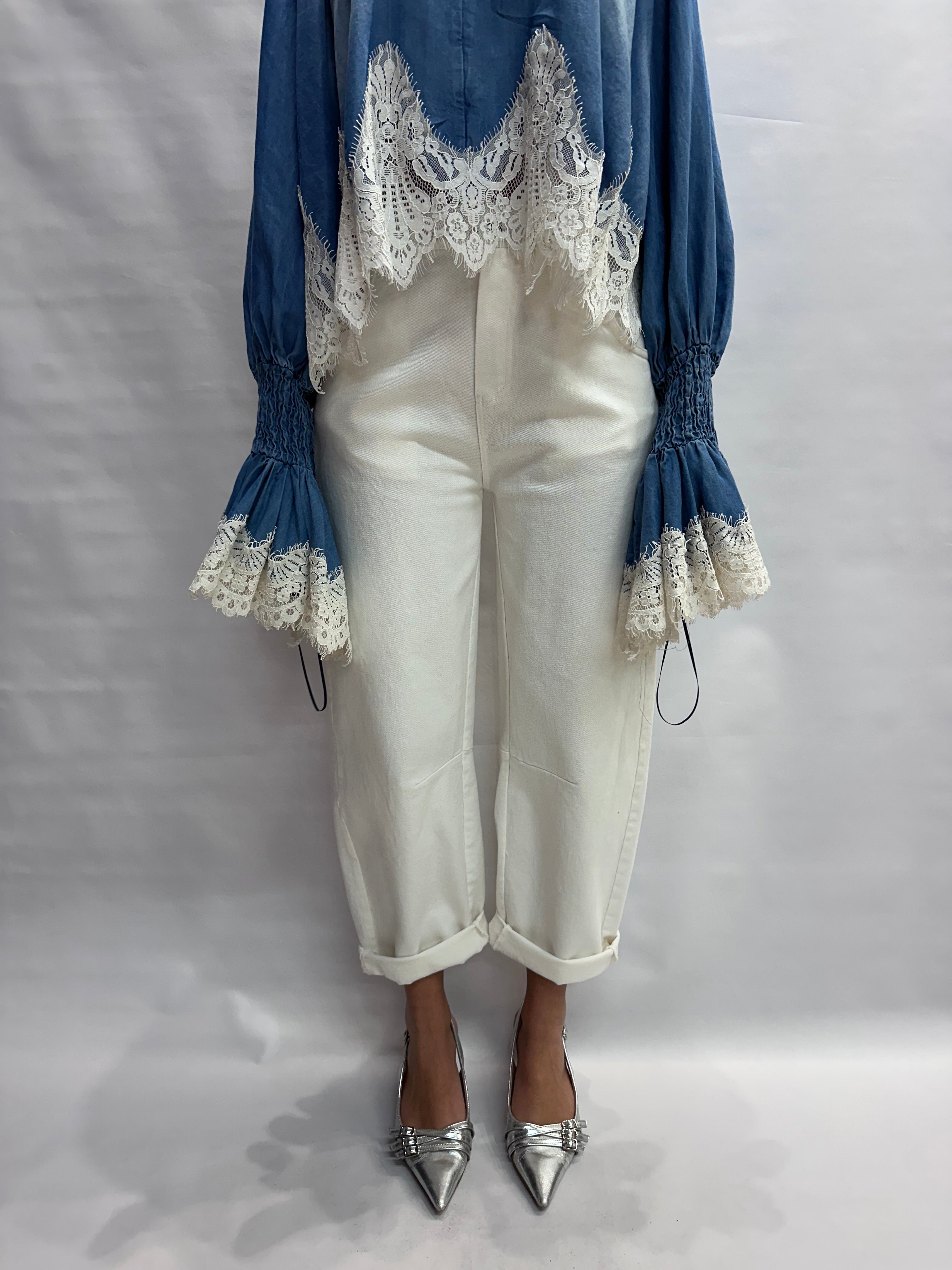 Jeans TENSIONE IN ovetto a fondo largo - COD: PA5137PE26