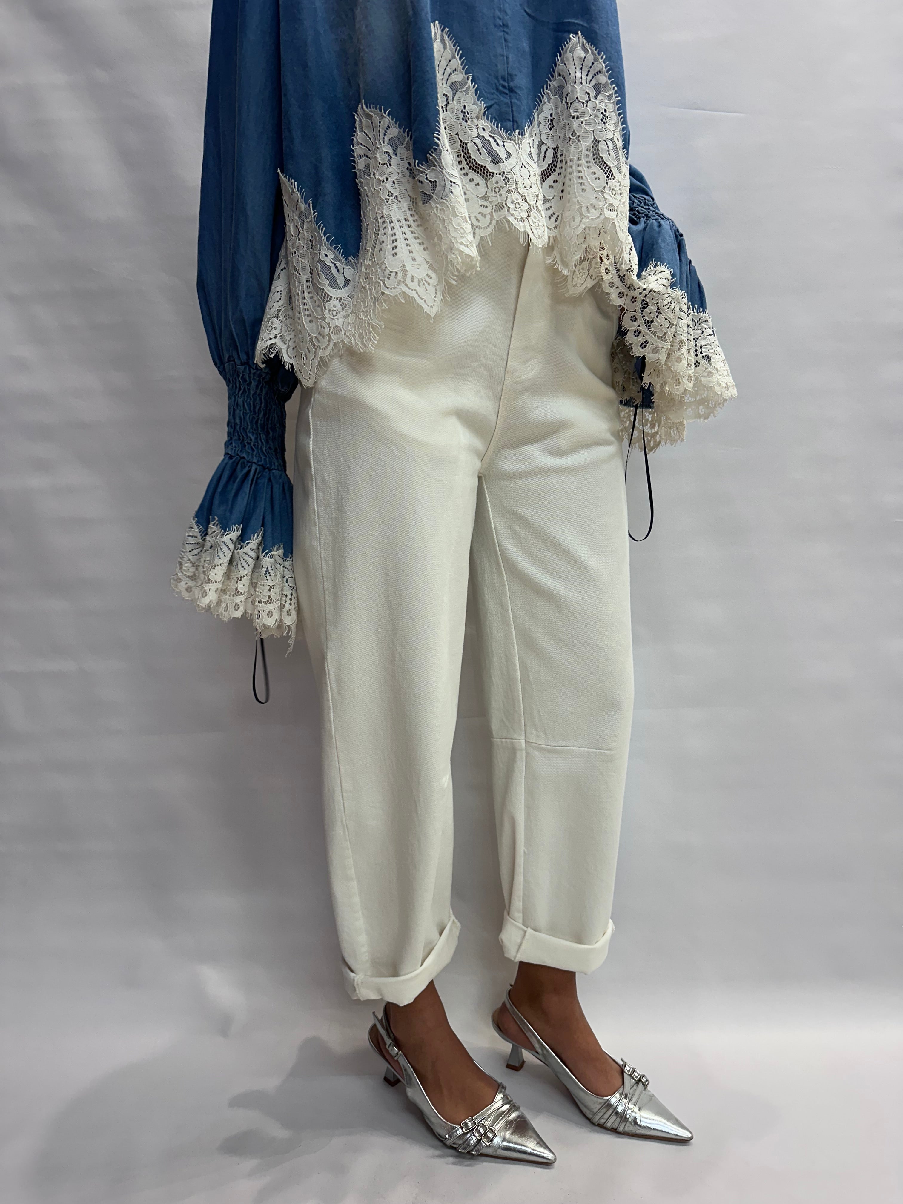 Jeans TENSIONE IN ovetto a fondo largo - COD: PA5137PE26