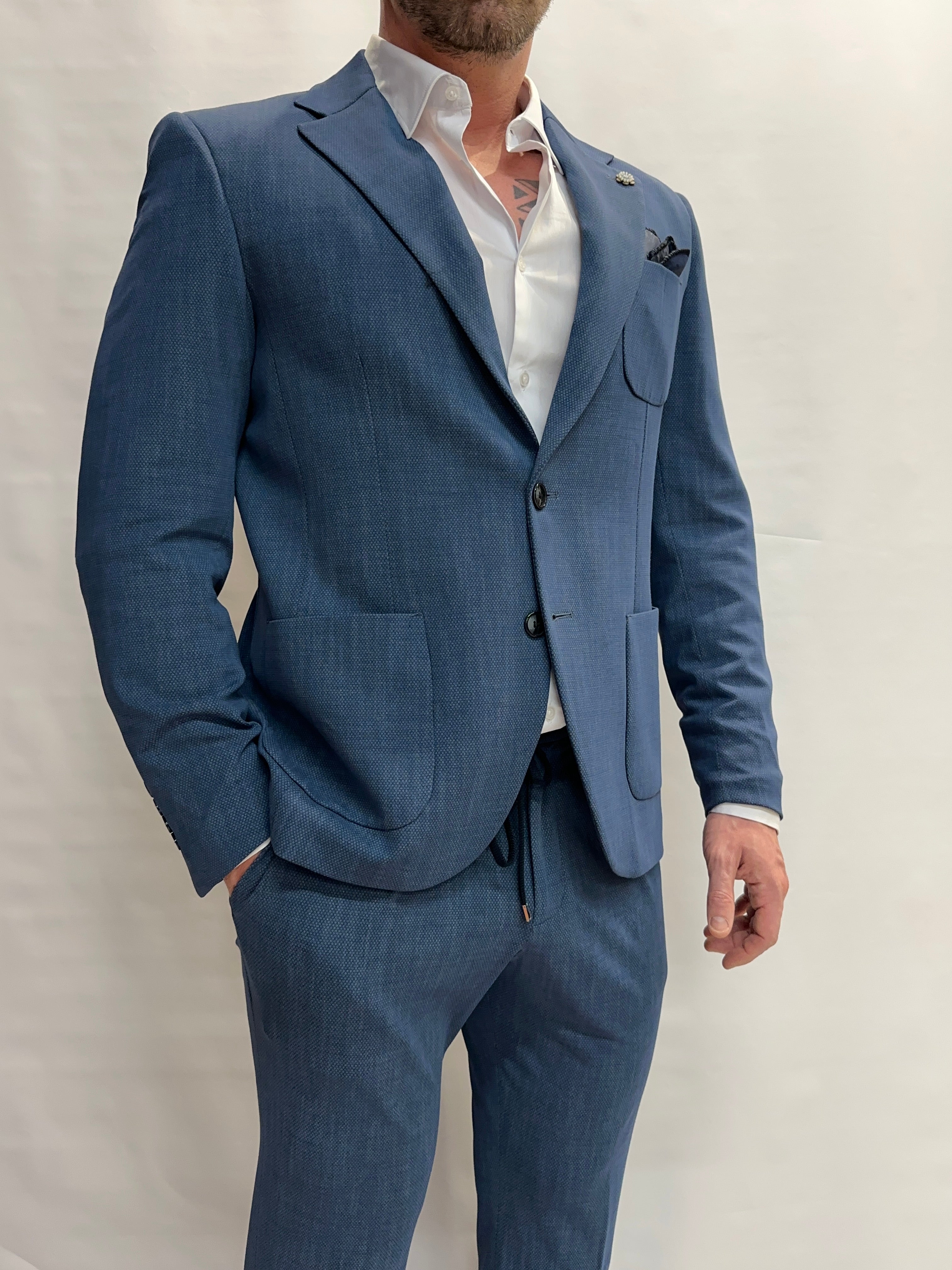 Giacca XAGON MAN in tessuto operato disponibile con pantalone in coordinato - COD: PMISHE